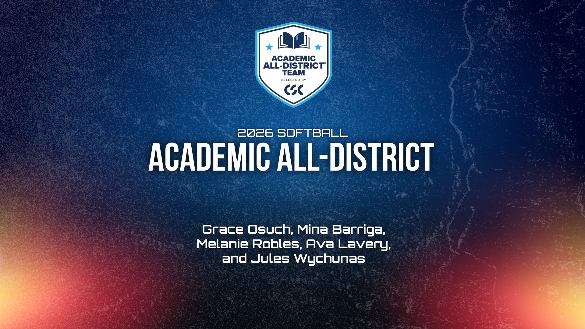 Baruch Softball - College Sports Communicators All Academic