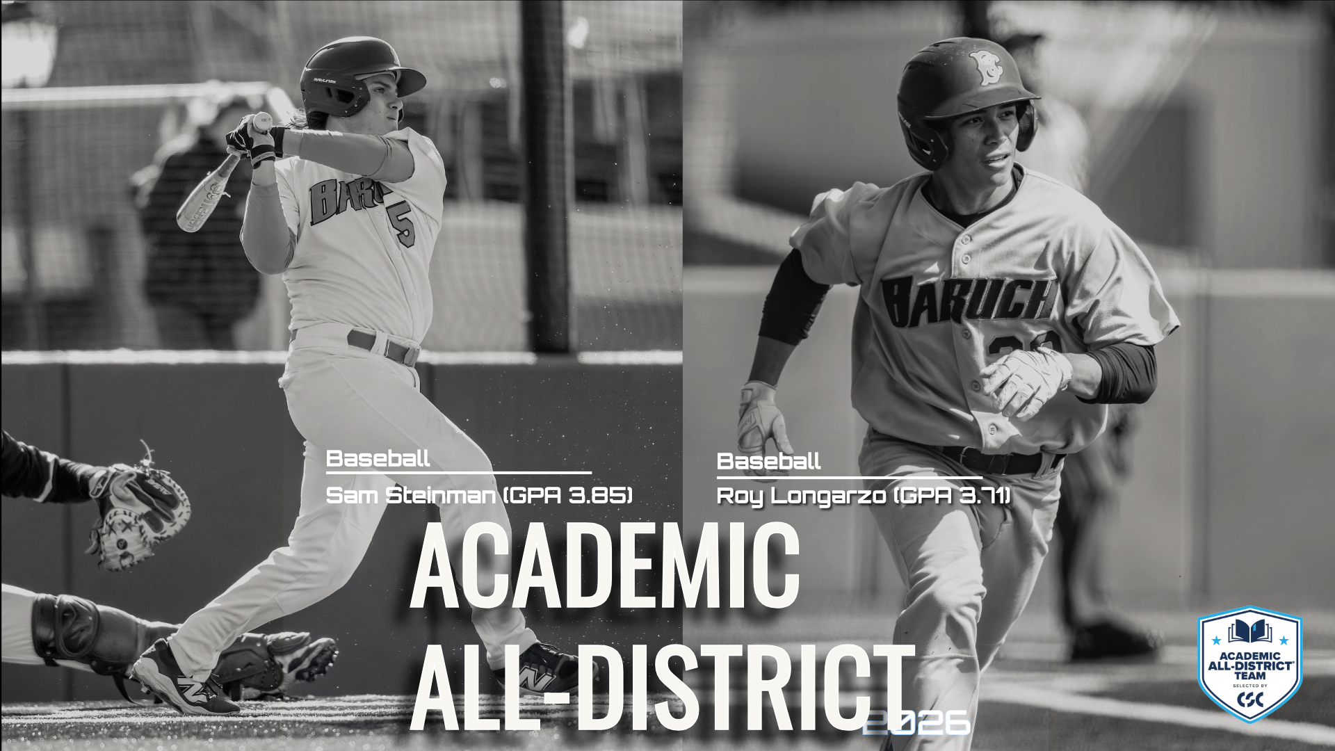 Roy Longarzo and Sam Steinman CSC Academic All-District 1920x1080