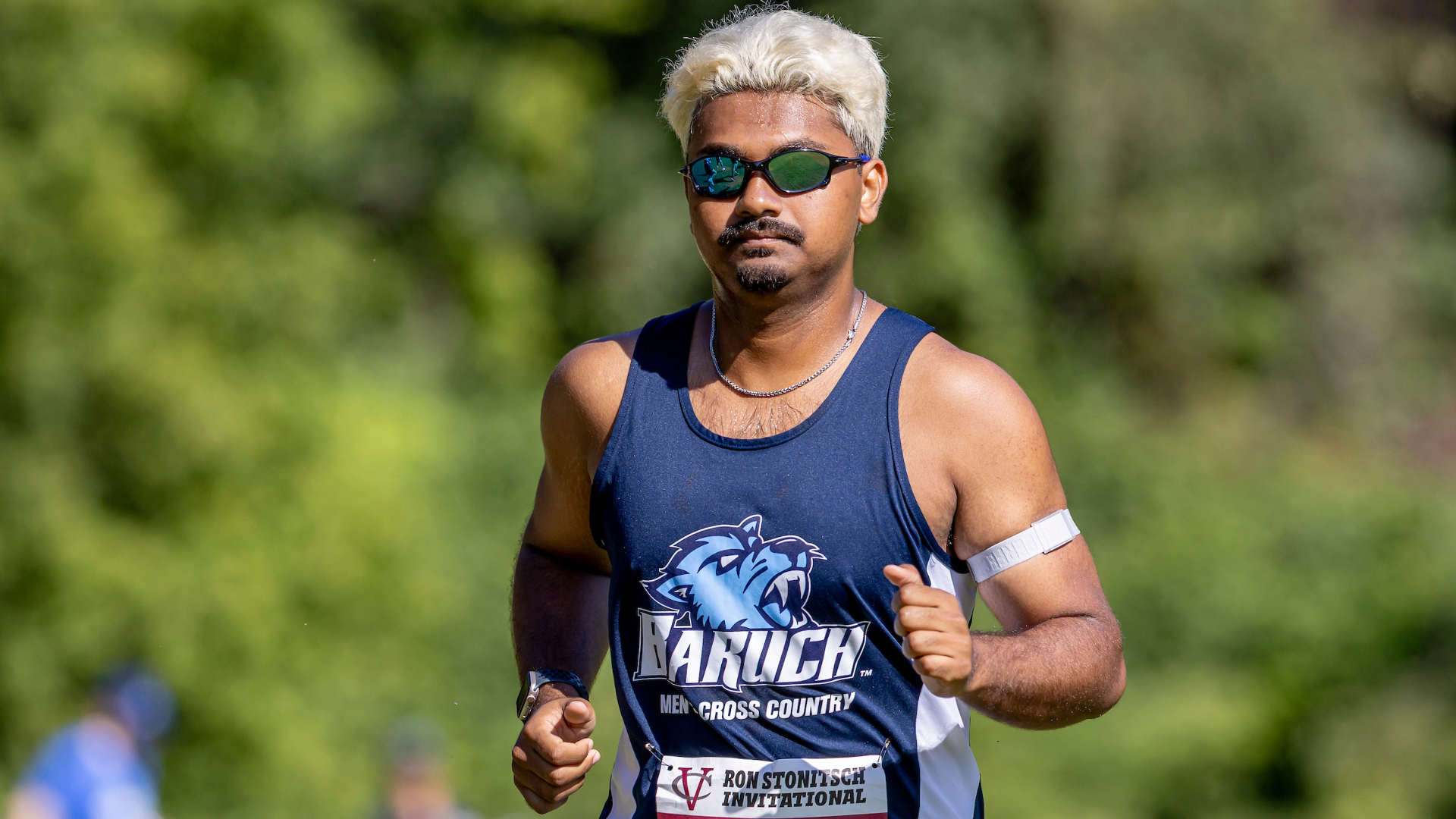 Mahi Uddin competing at the Vassar Invitational. 