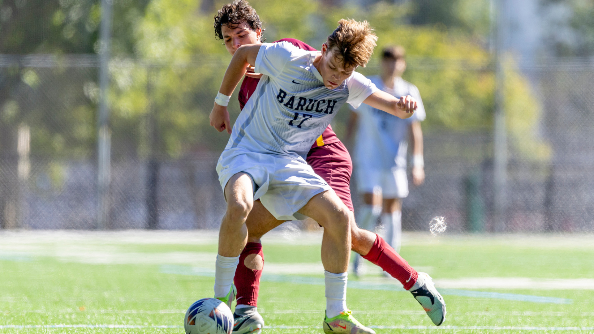 Andreas Kotronis in action in the midfield.