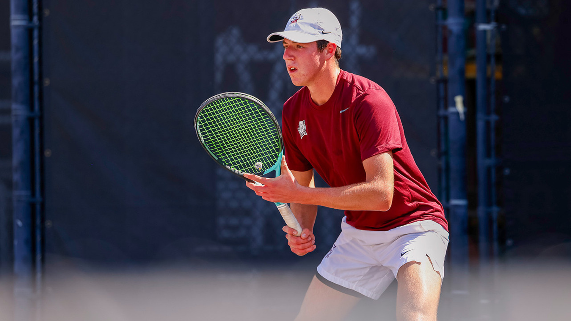 Ryan Parkins prepares for an opponent's serve