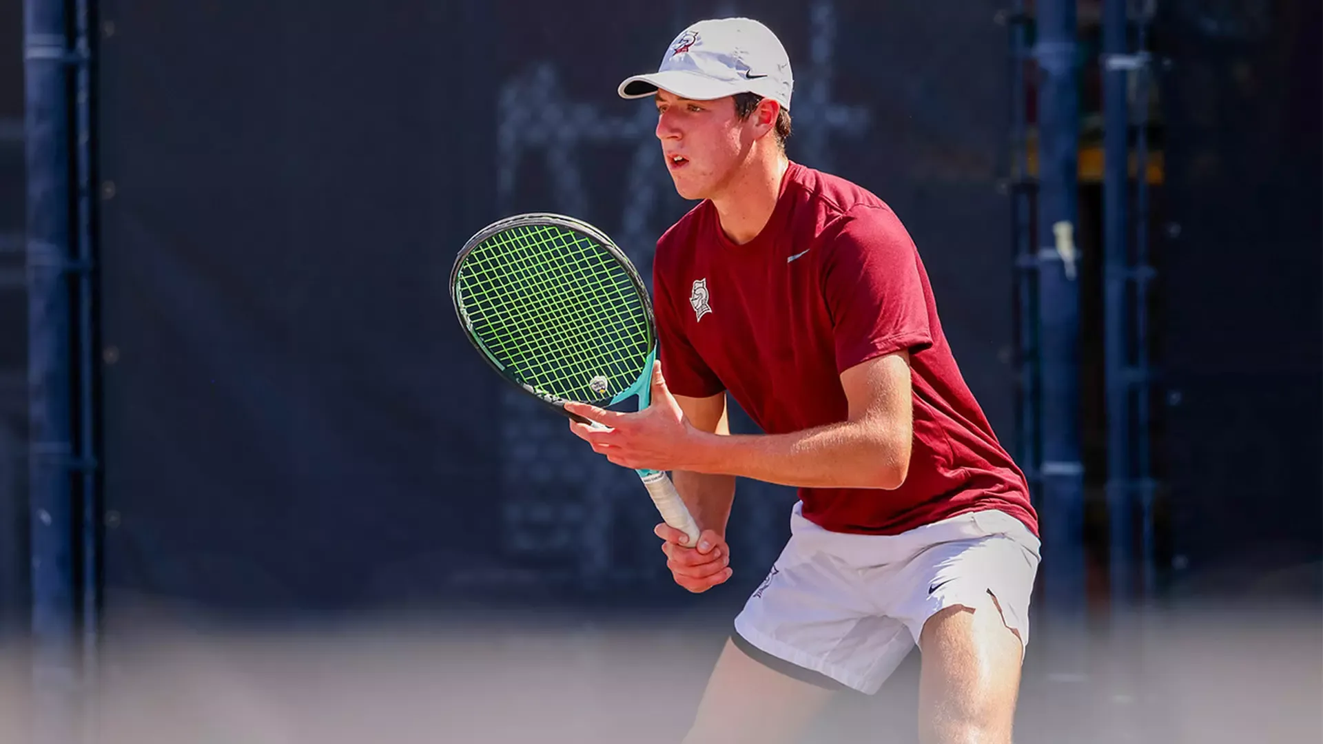 Colby Berson prepares for an opponent's serve