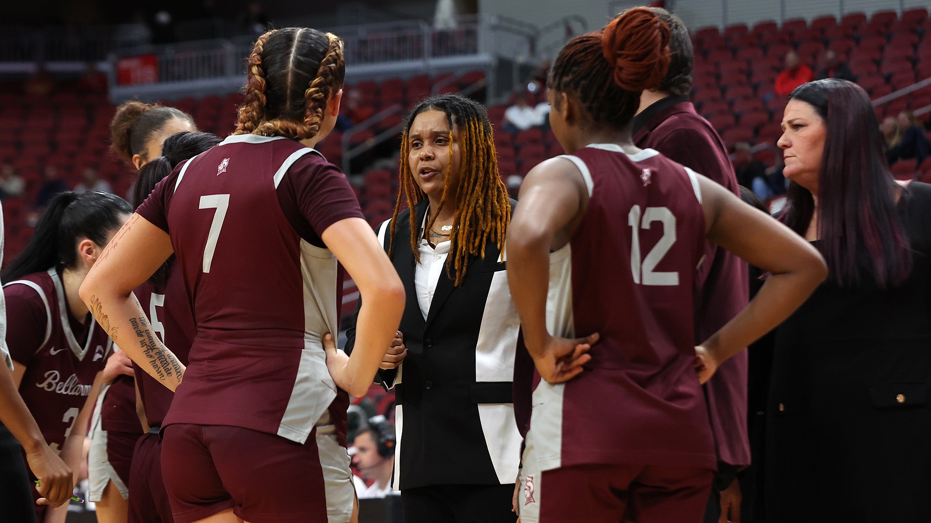 Monique Reid doles out instructions in a game this season.