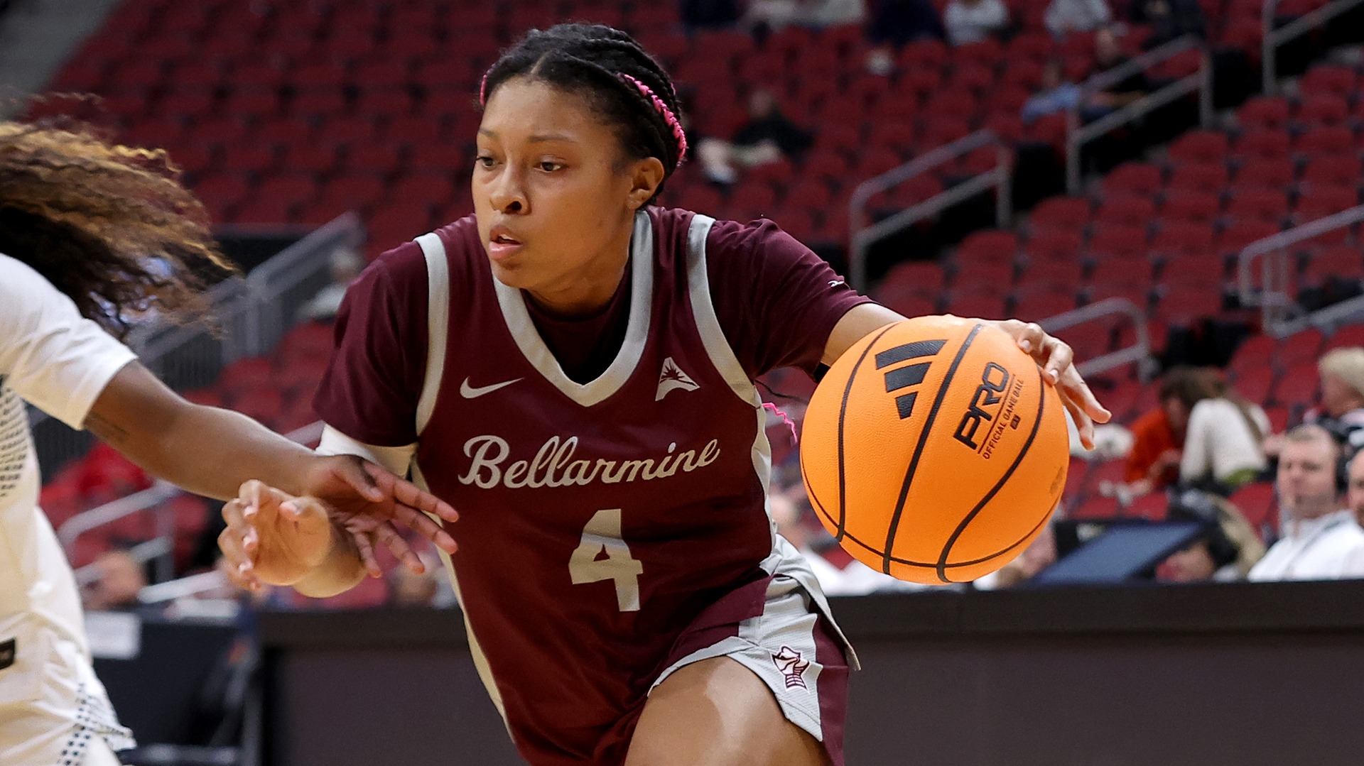 Triniti Ralston drives to the basket in a game this season.