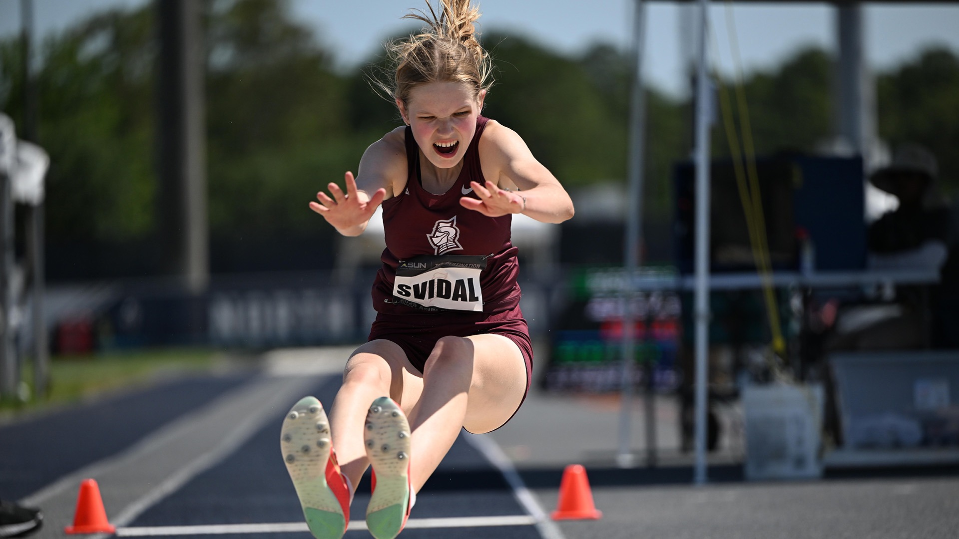 Amelia Svidal won a gold medal in the triple jump at the ASUN Outdoor Championship.