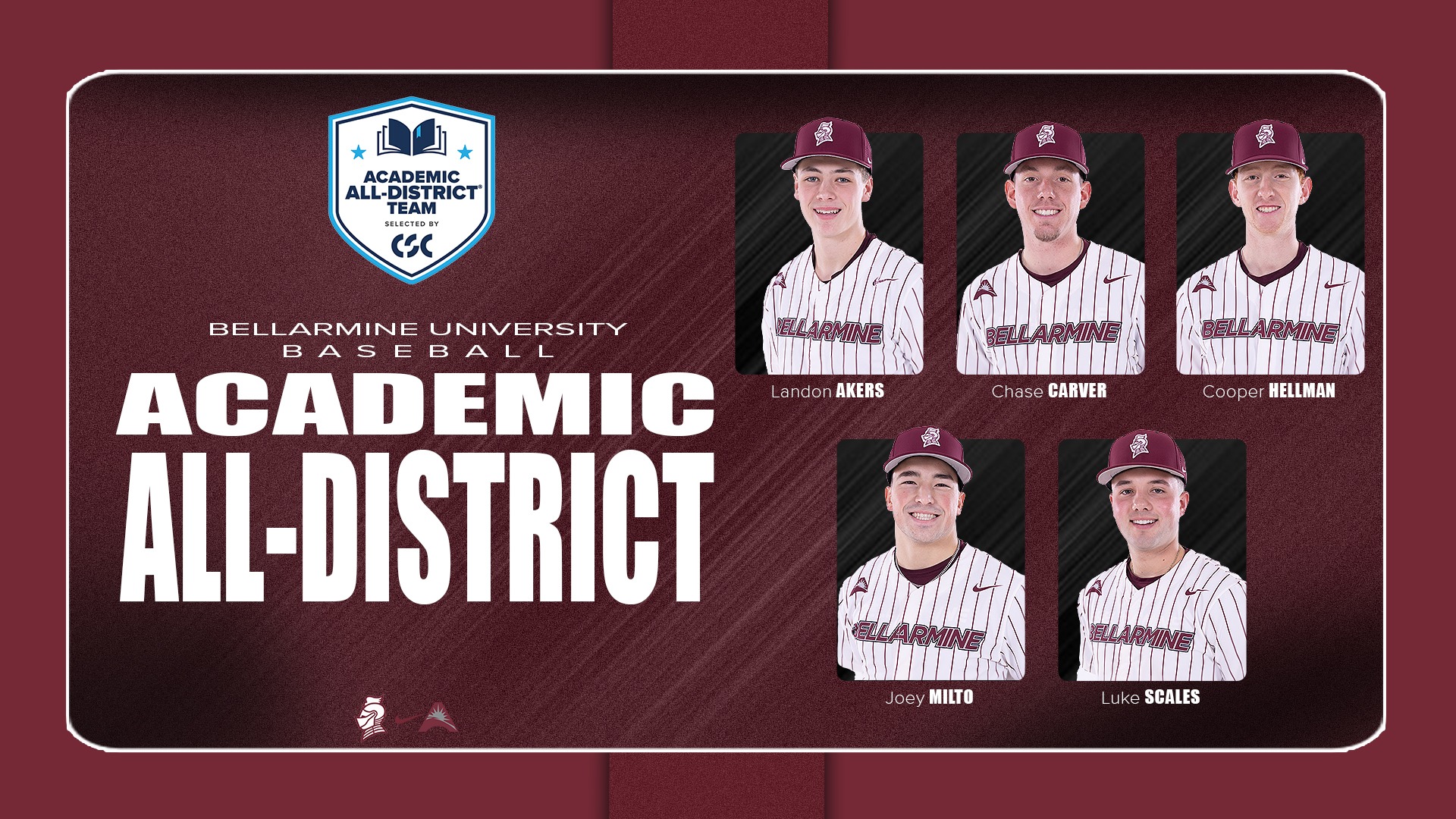 2025 CSC Academic All-District honorees from Bellarmine baseball