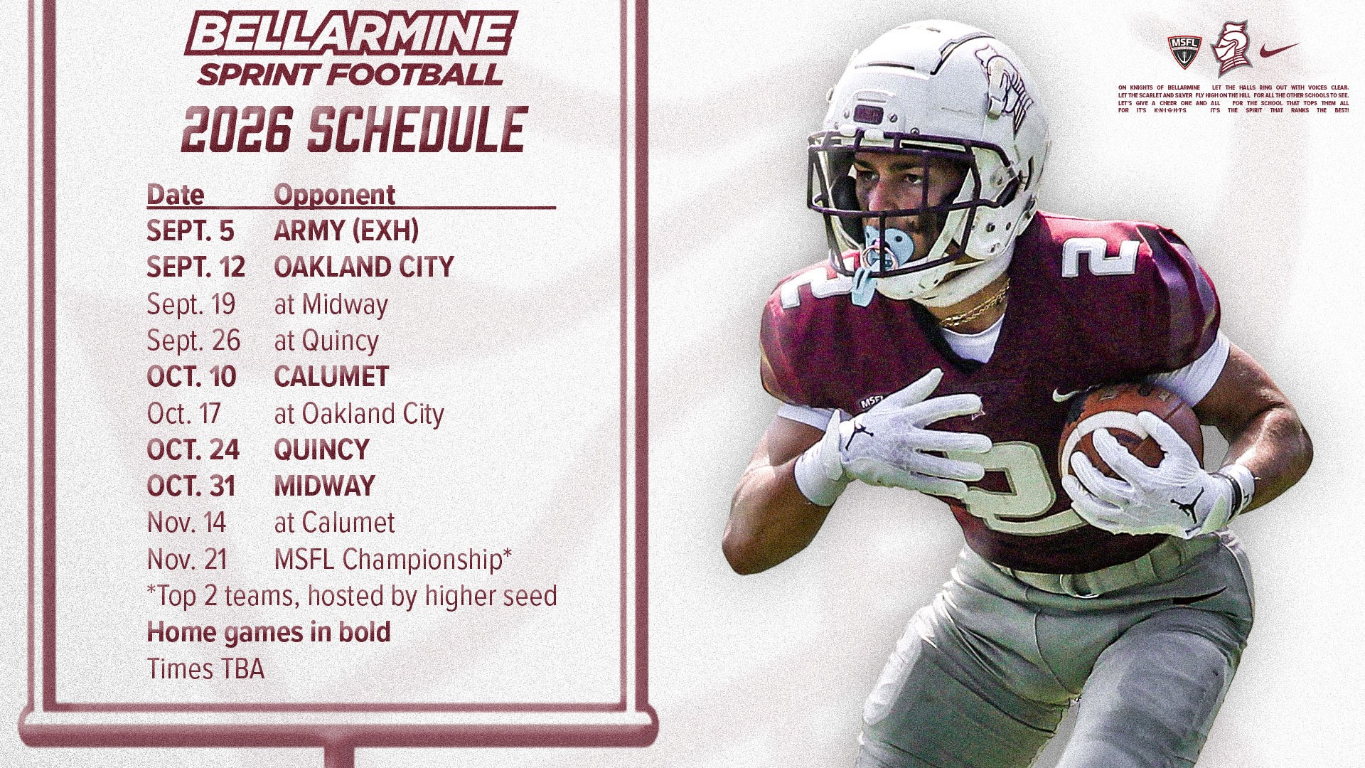 2026 MSFL Schedule Release 16x9