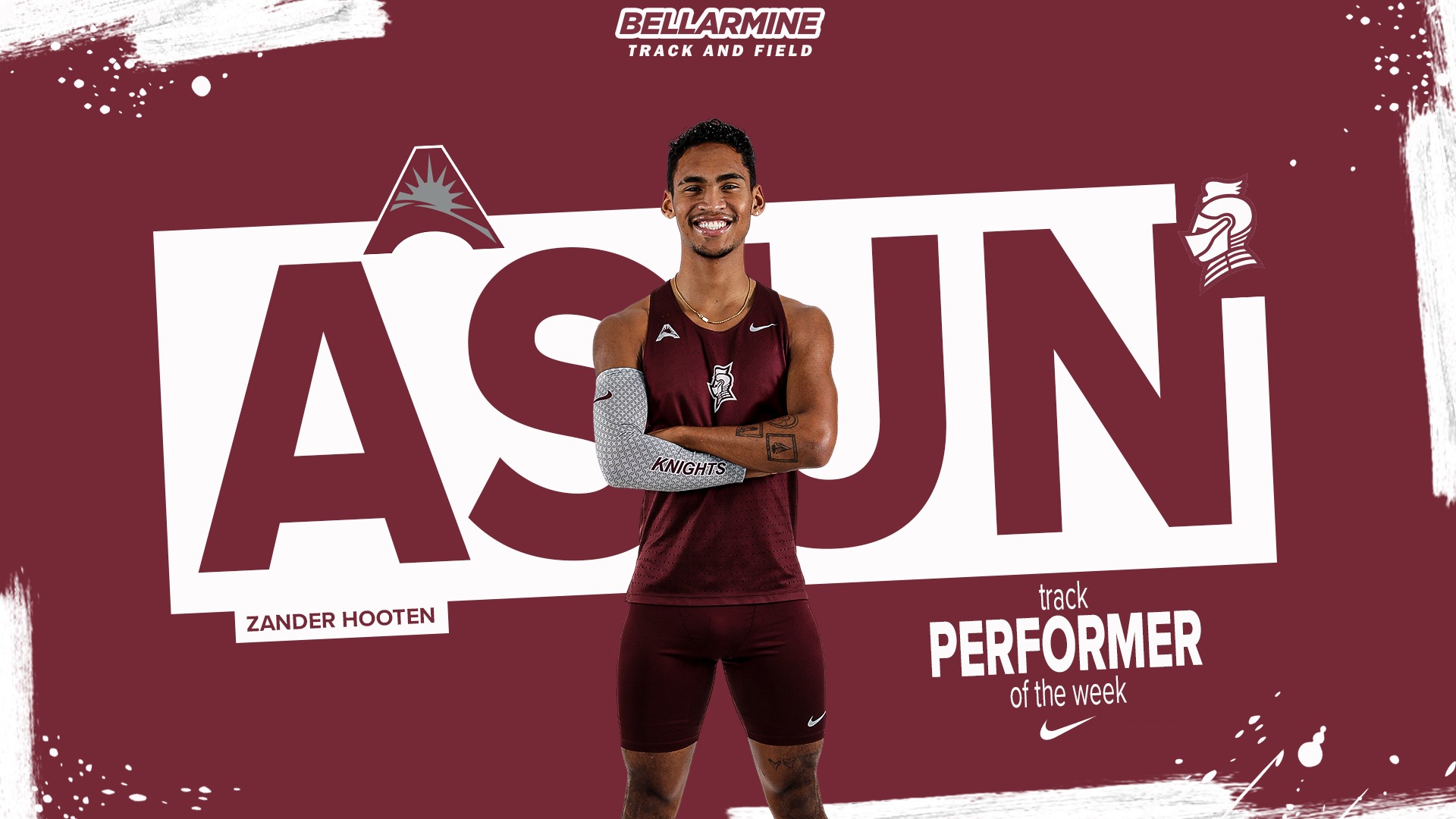 Zander Hooten was named ASUN Track Performer of the Week.