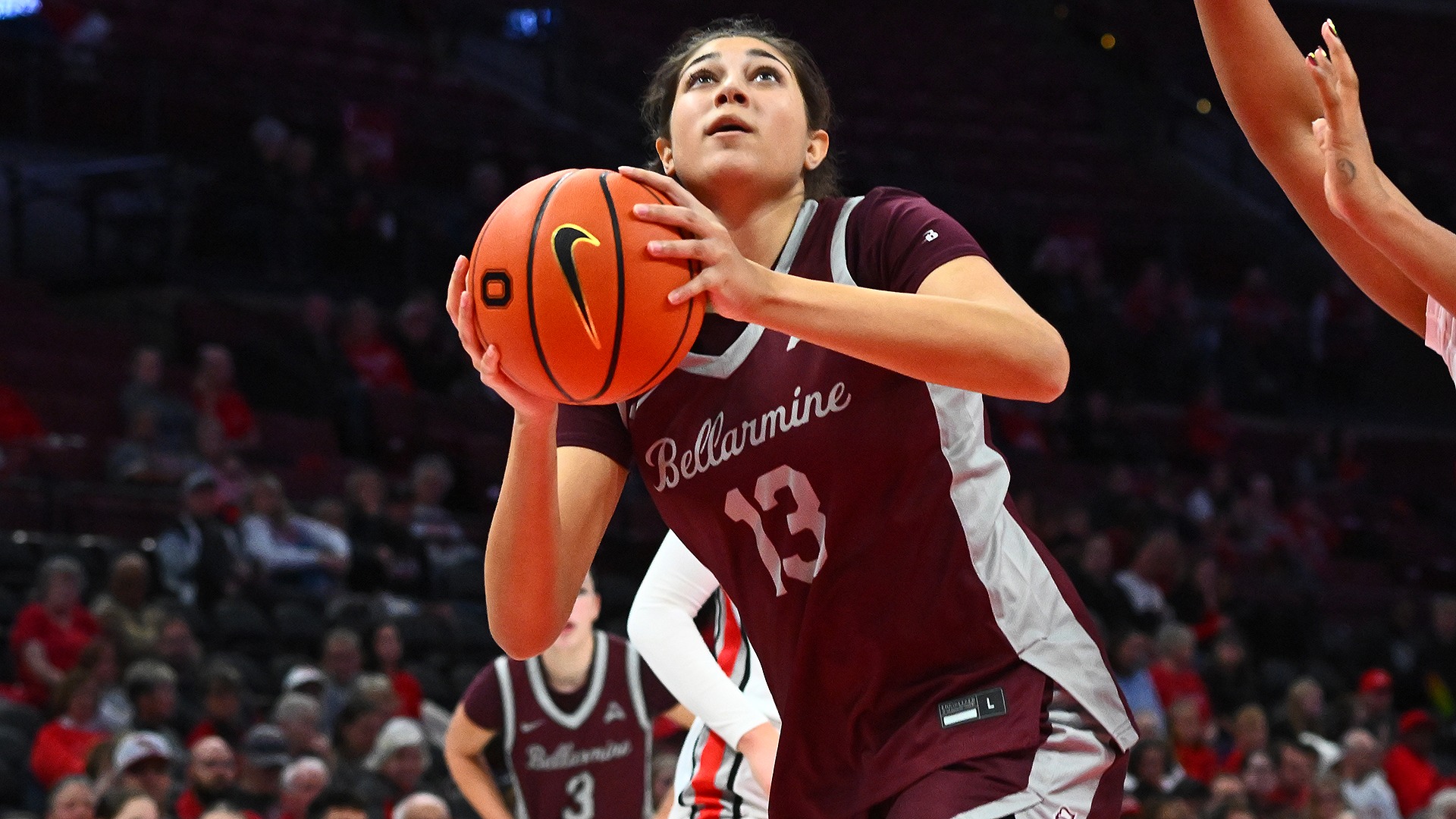 Haya Abdel Aal prepares to take a shot in a game this season.