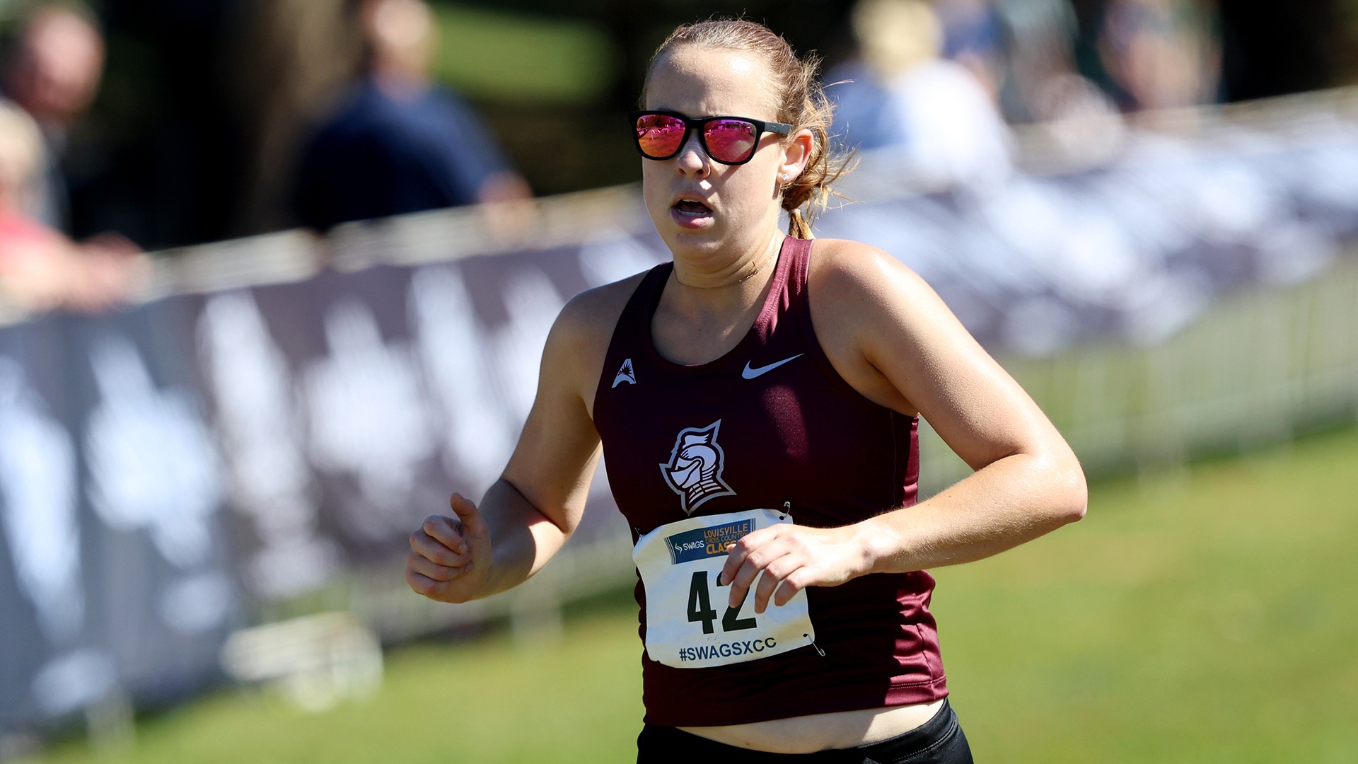Kynzlei Bassett competes in a race in Louisville.