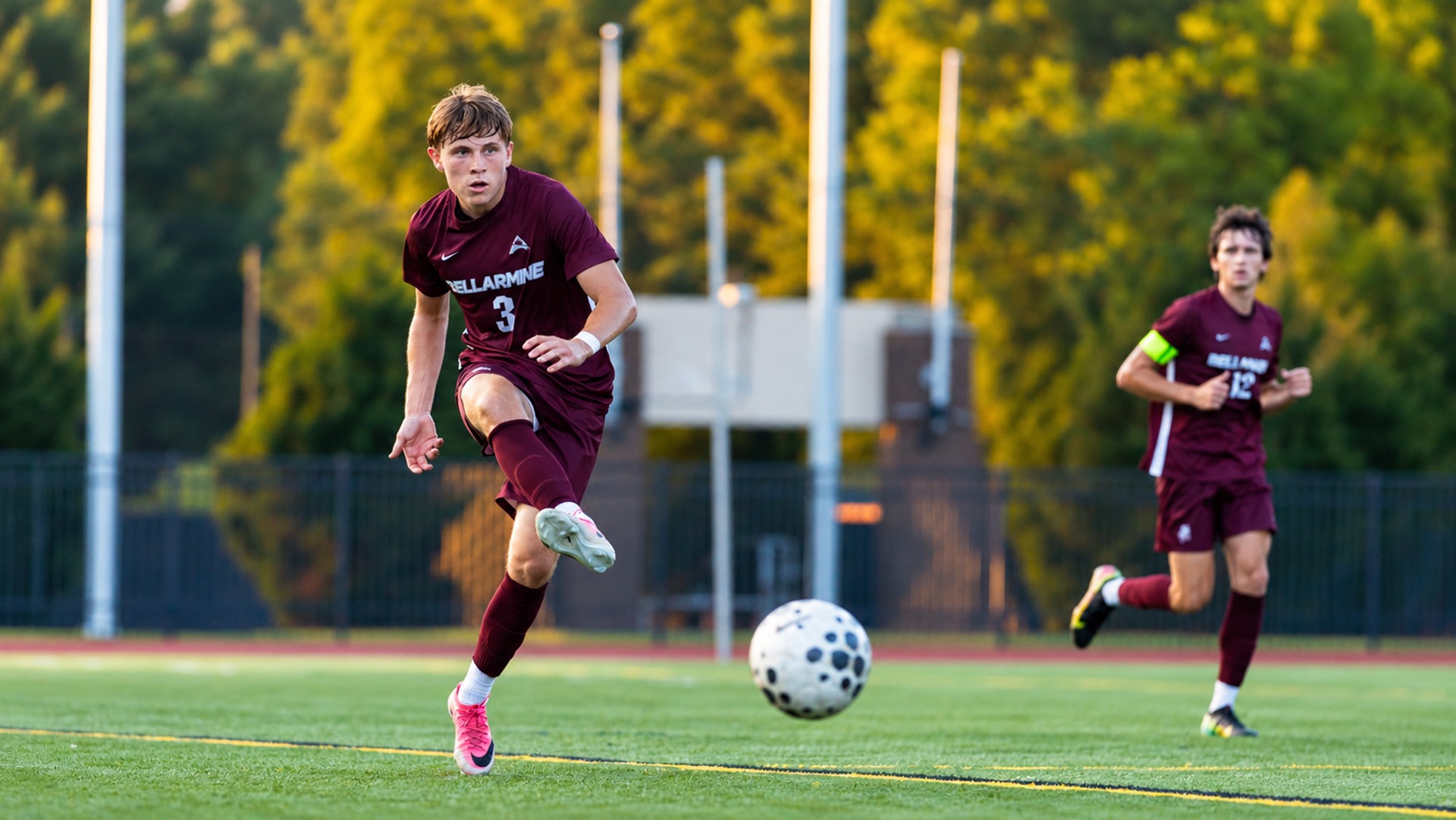 Colin Mackey passes the ball in a game this season.