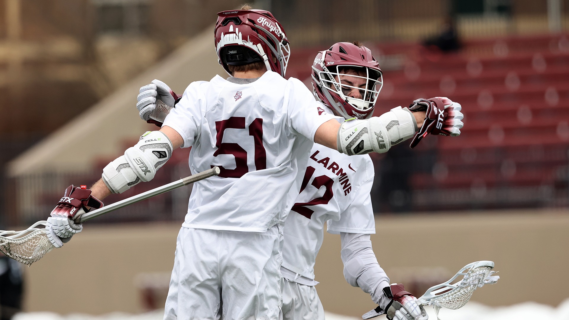 Bellarmine celebrates a goal against Cleveland State.