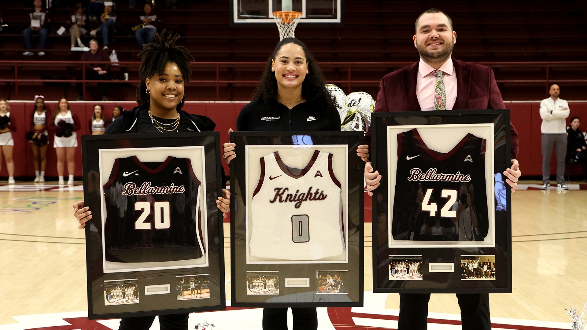 Erin Toller, Miyah Brown and Clayton Bachman were recognized on Senior Day.