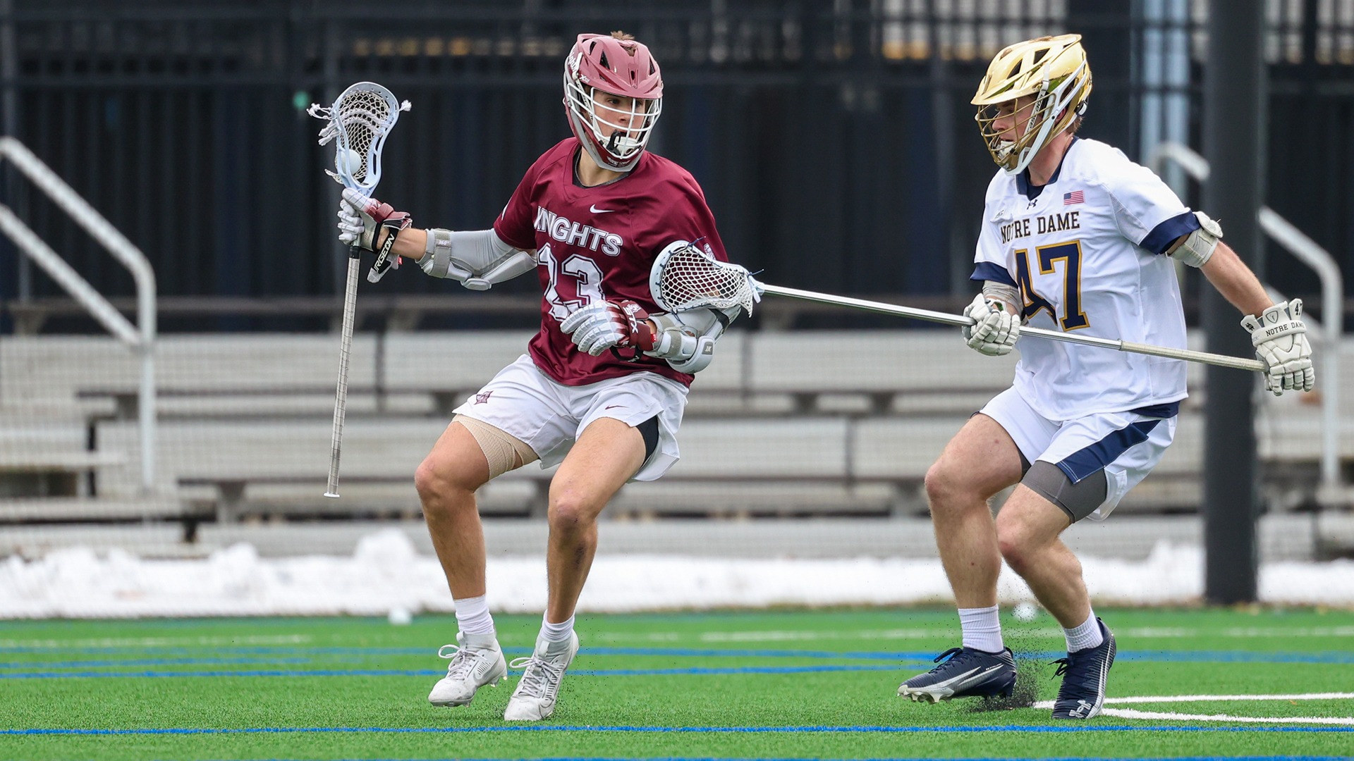 John Alie set a new program record for career goals scored against Notre Dame.