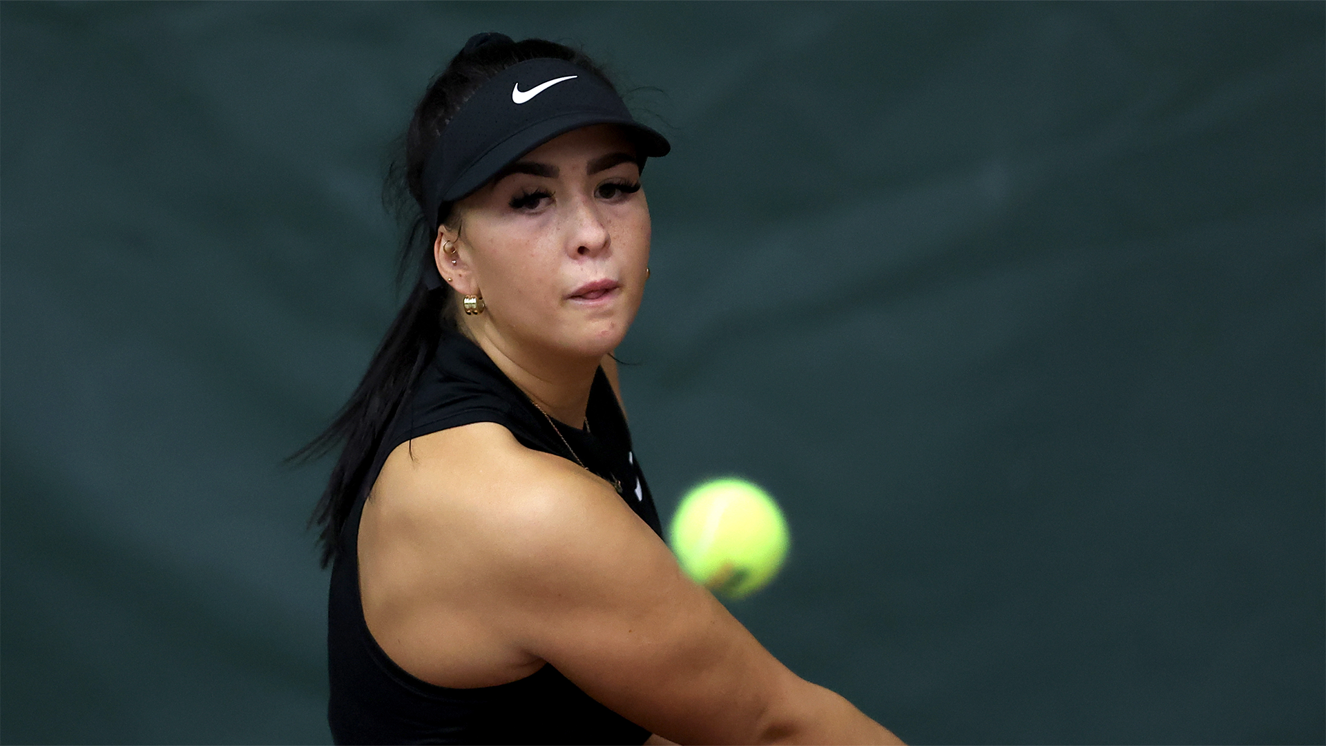 Gracie Hurley eyes the ball