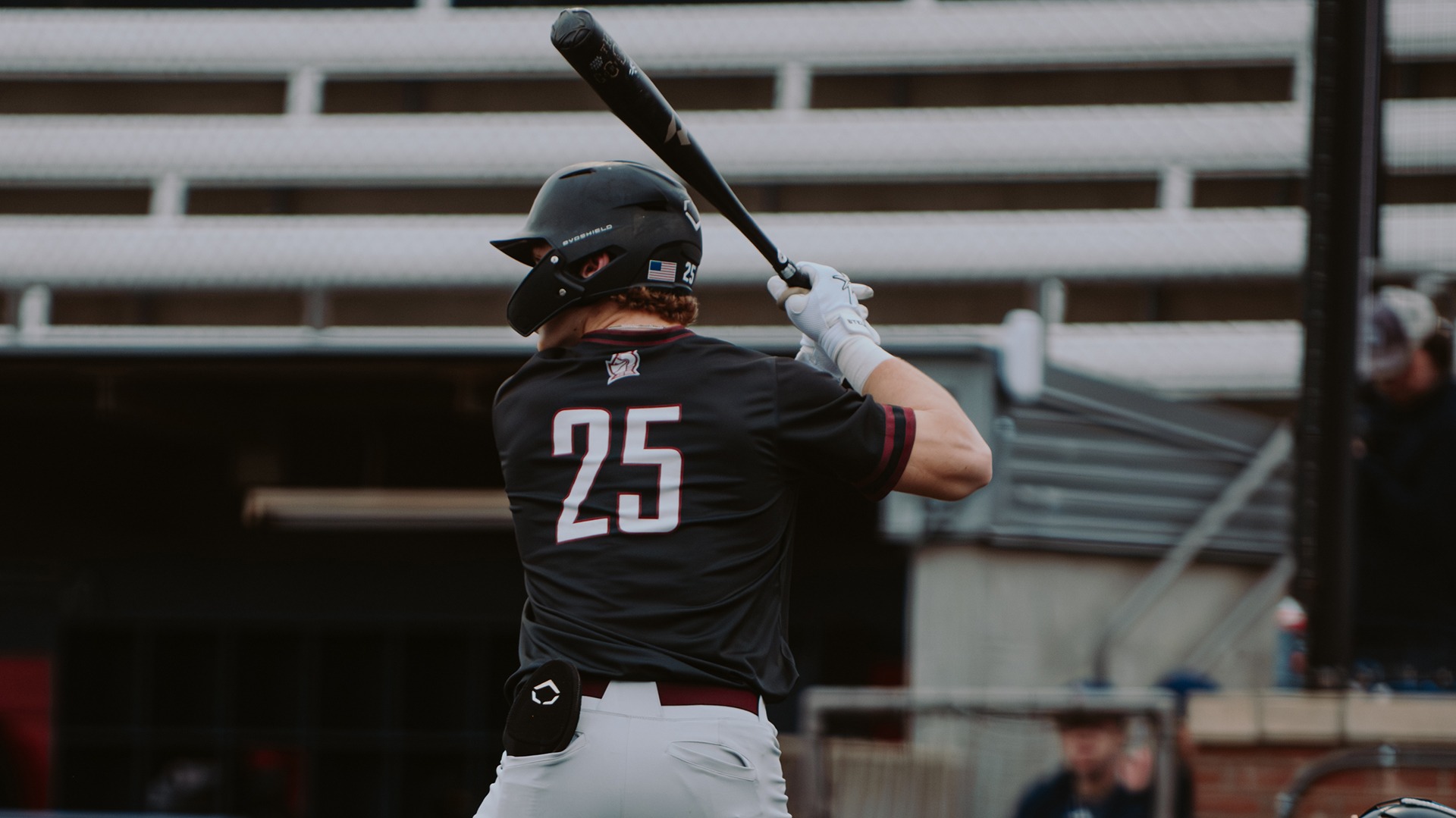 Jake Bell gets set at the plate against Belmont.