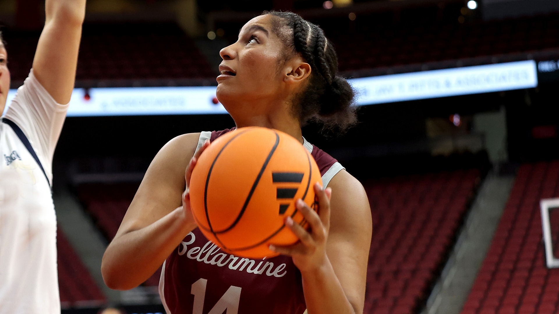 Andrea Chiquemba maneuvers down low in a game this season.