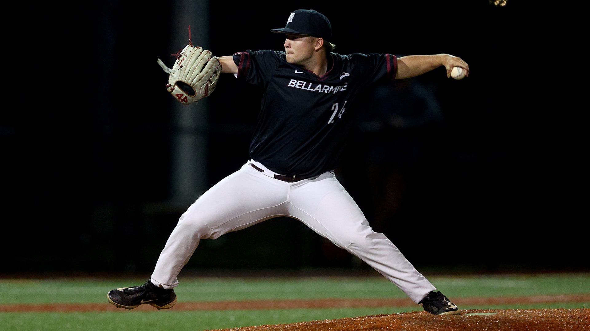 Carson Brower fires a pitch in a game last season.