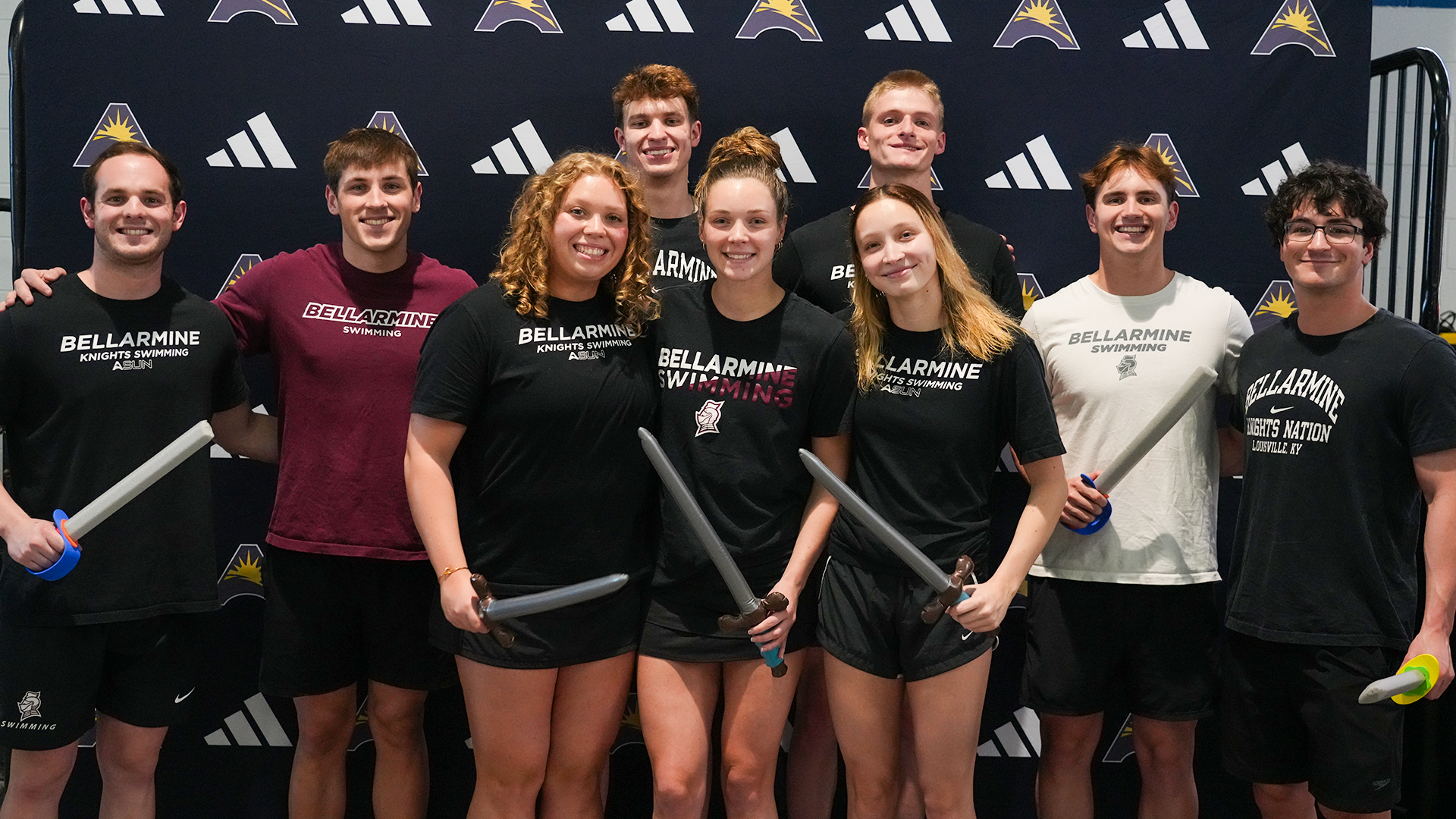 Seniors Lauren Peters, Lauren Diercks, Erin Dall'Agnol, Sam Jones, Jack Proctor, Caleb Howard, Cason Henderson, Anthony Nasrallah and Drew Wolfe at the ASUN Championships