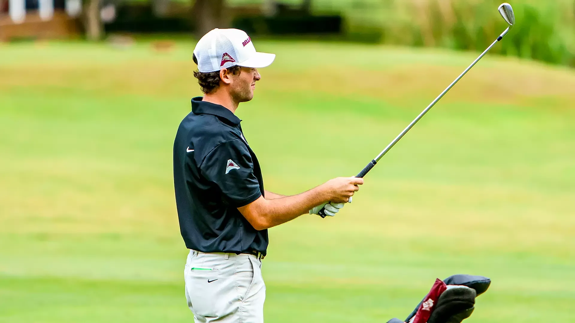 Ben Wulkopf finds the line for his iron shot