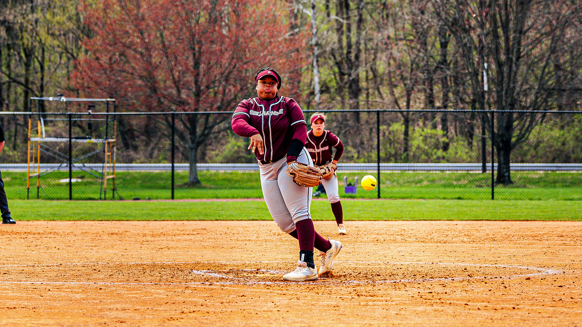 Lele Bennett delivers a pitch against Lipscomb