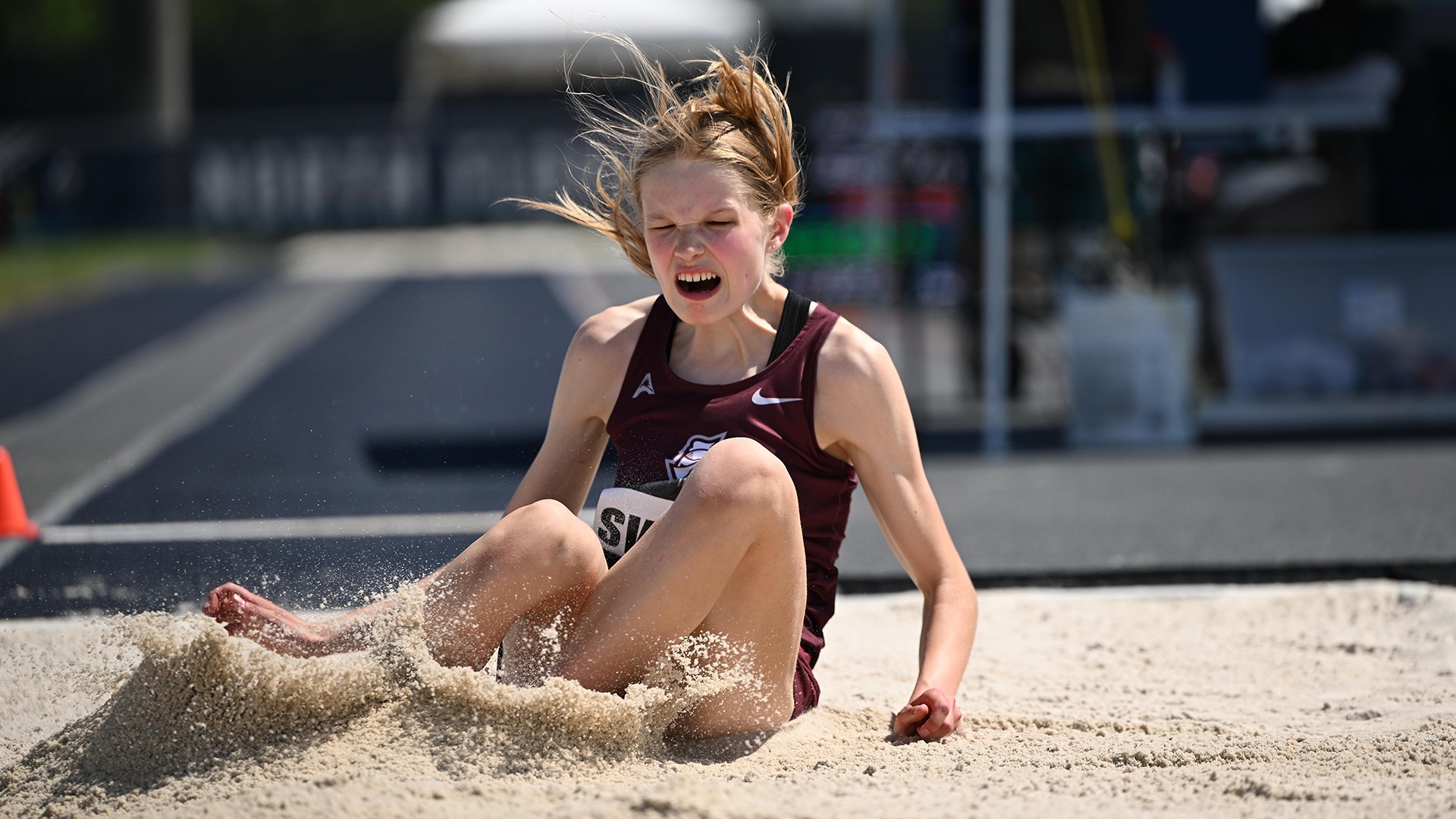 Amelia Svidal competes at the 2025 ASUN Outdoor Championship