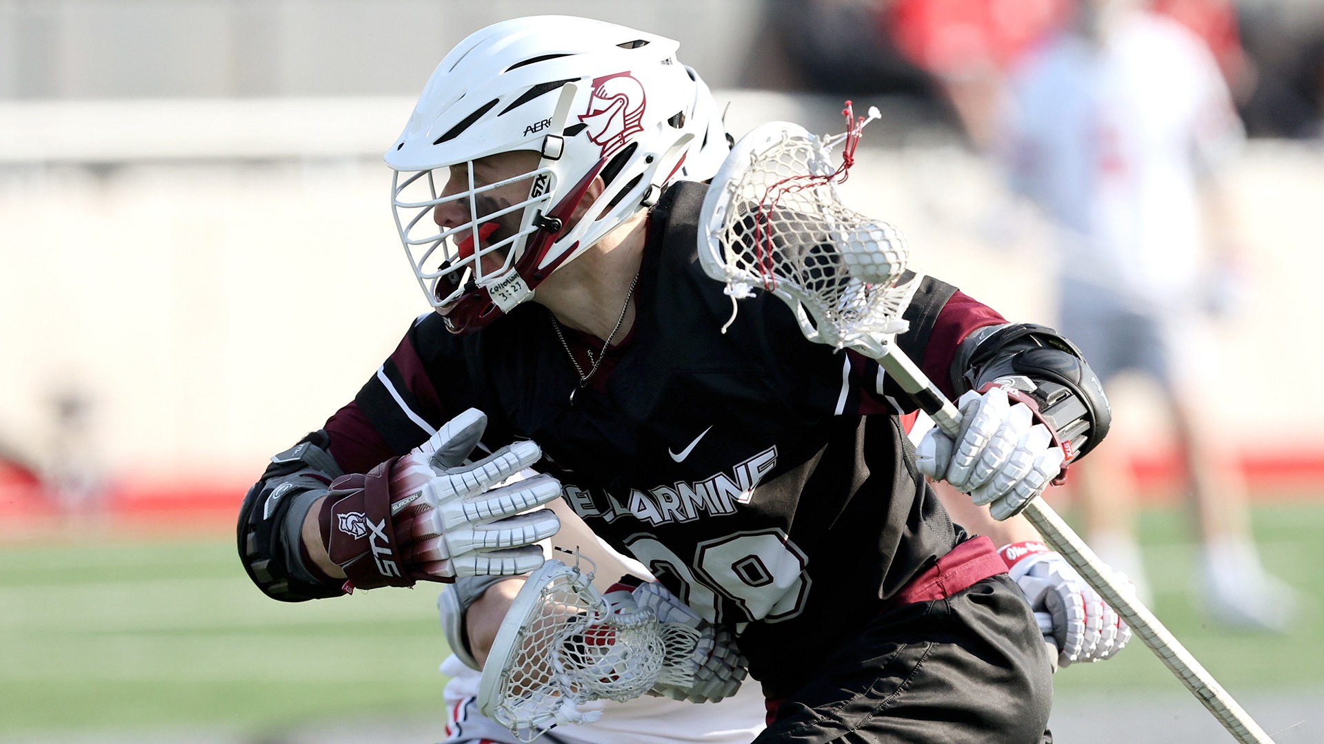 Ezra Moore looks to dodge at Ohio State.