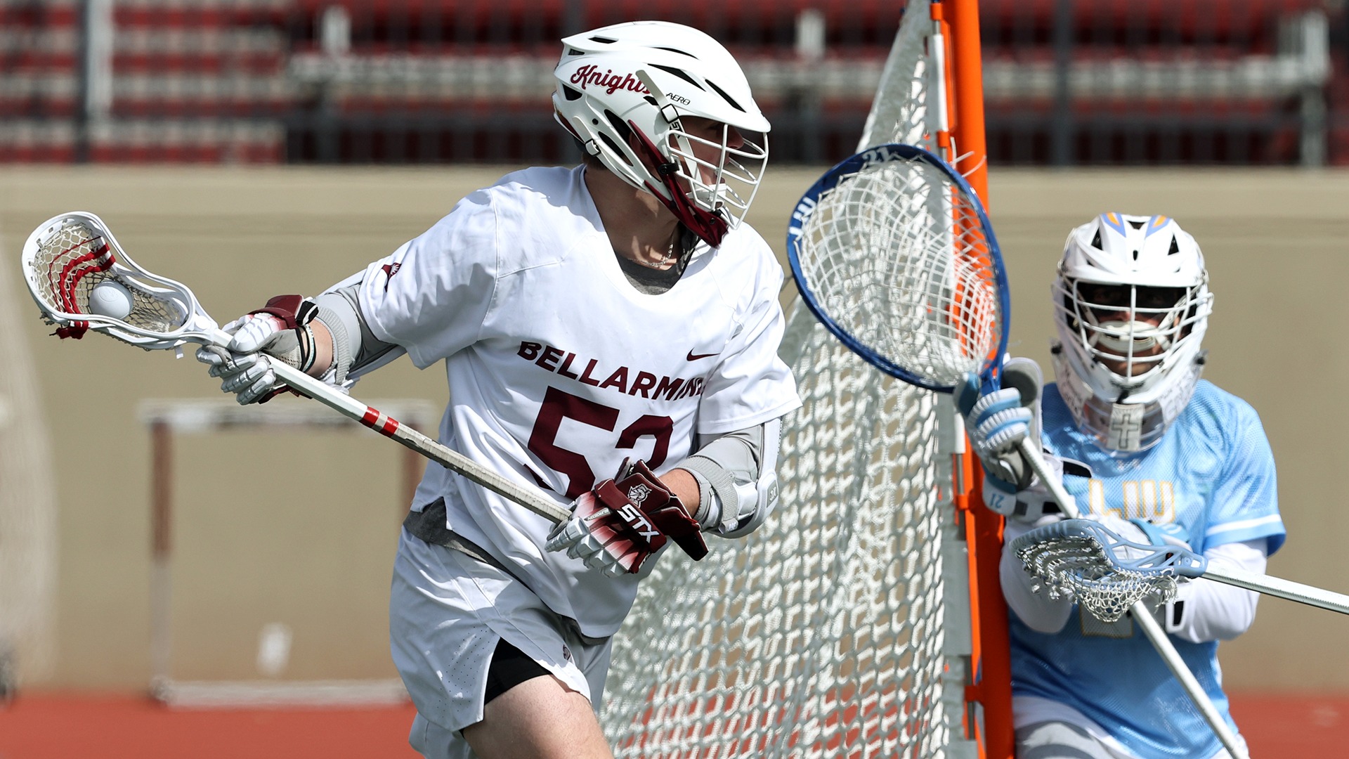 Michael Blaymires looks for room to shoot against LIU.