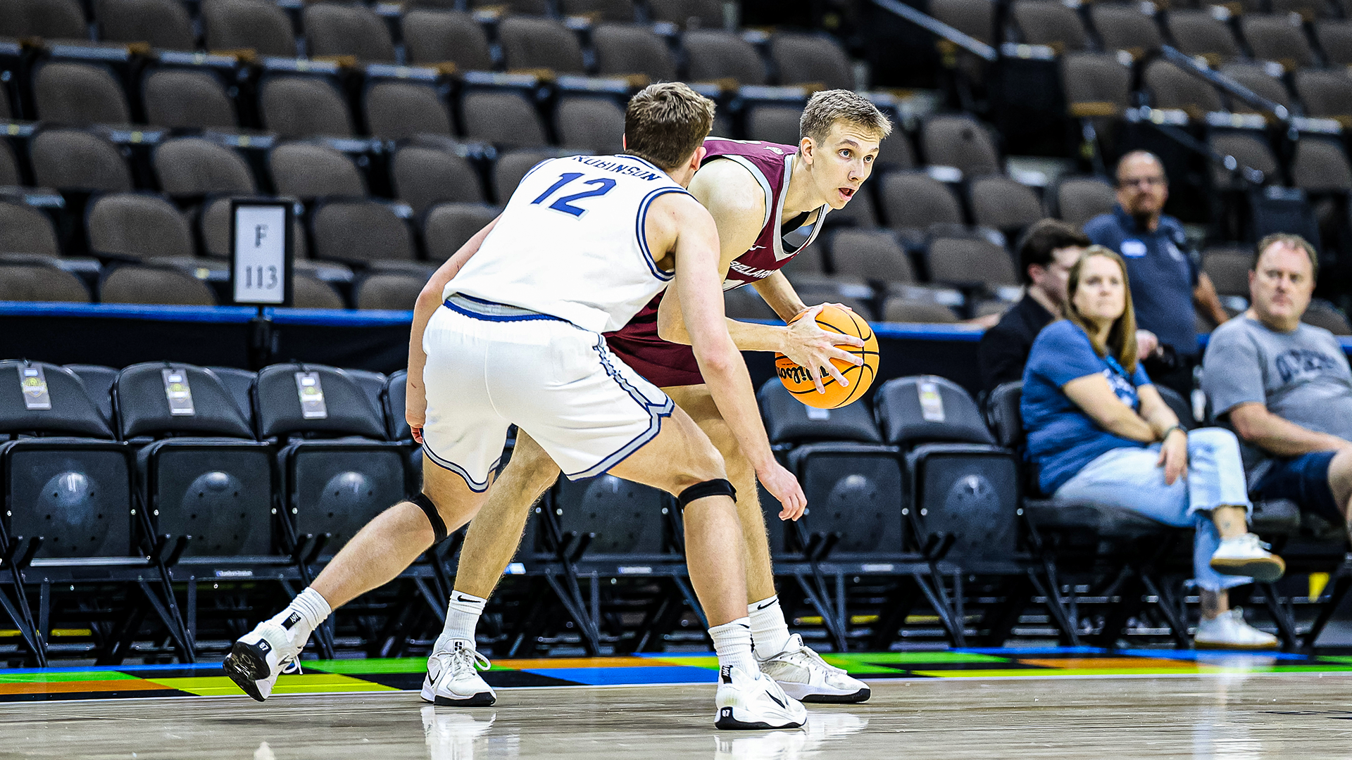 Brian Waddell with the ball against Central Arkansas in ASUN Tournament quarter finals