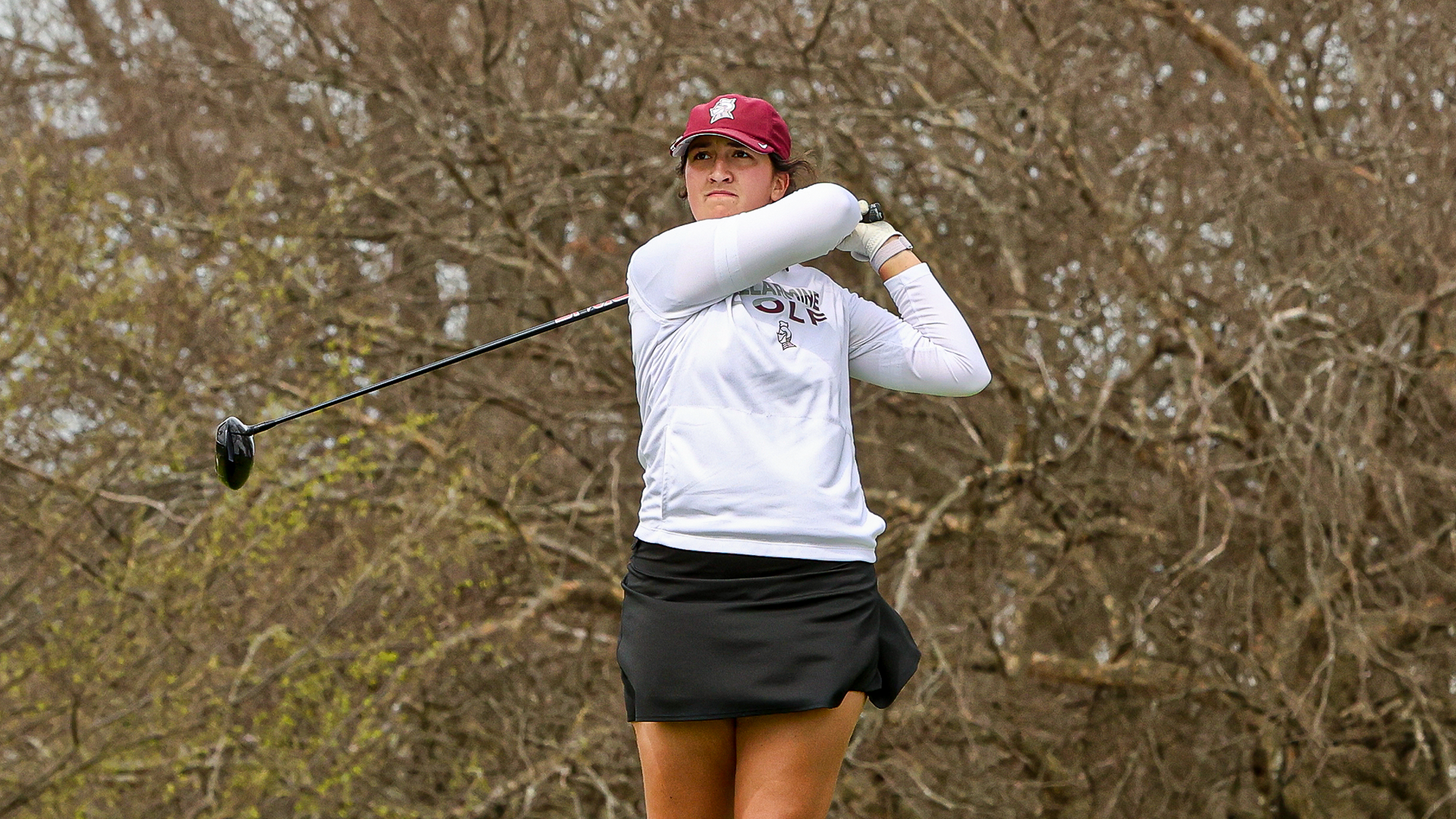 Abigayle Buchanan holds her finish on a drive at the Colonel Classic