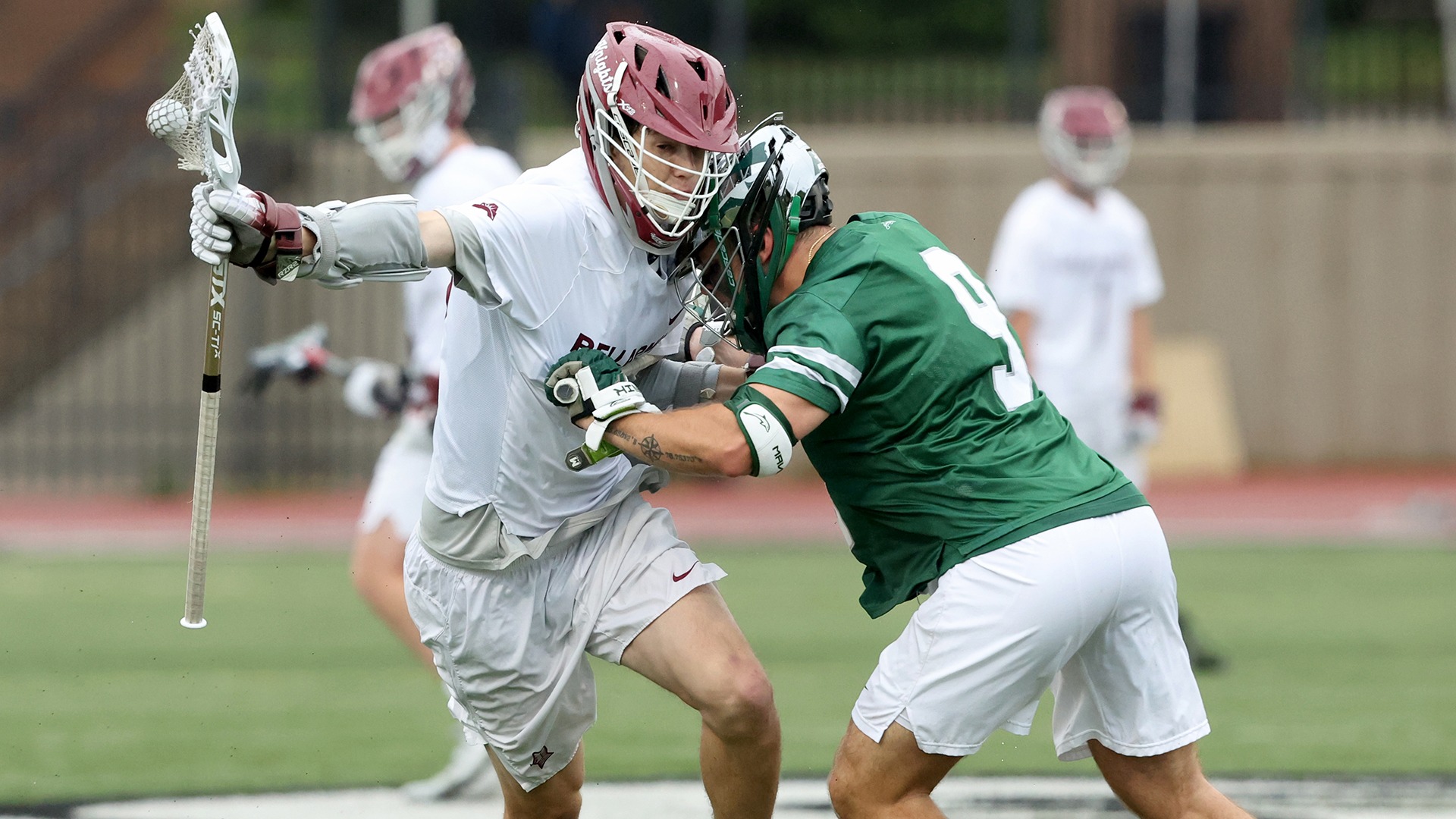 A Knight attempts to clear the ball against Jacksonville