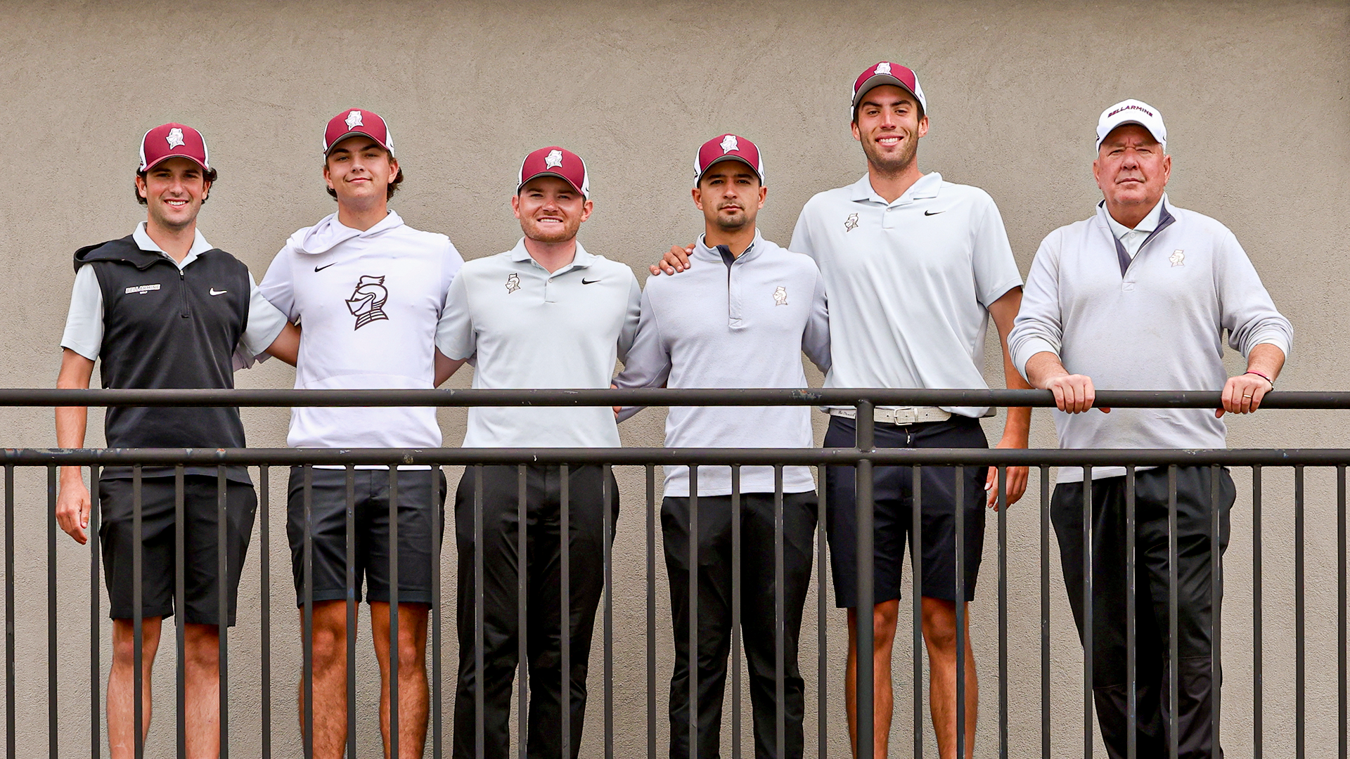 Ben Wulkopf, Landon Stillwell, Ben Davenport, Kash Albarado, Peyton Bonny and head coach Bruce Brown