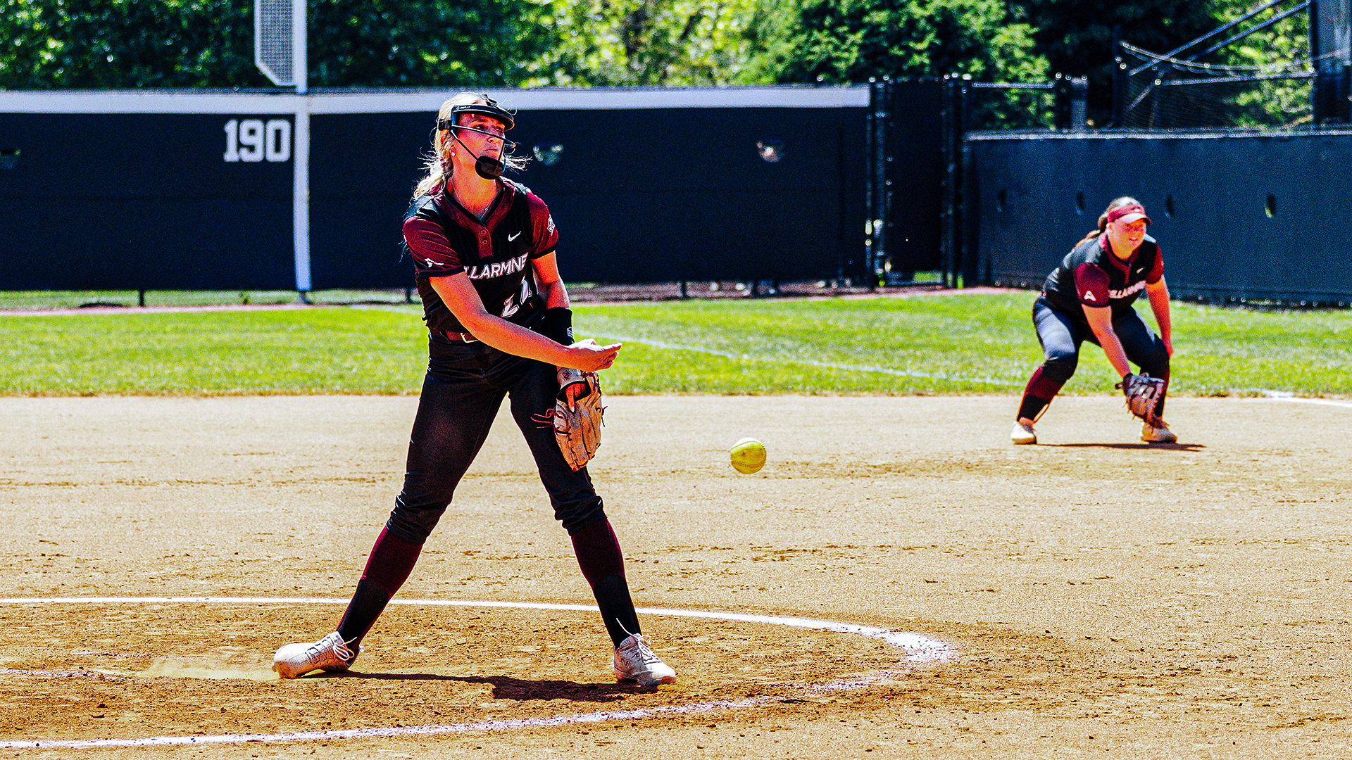 Elli Jensen delivers a pitch 