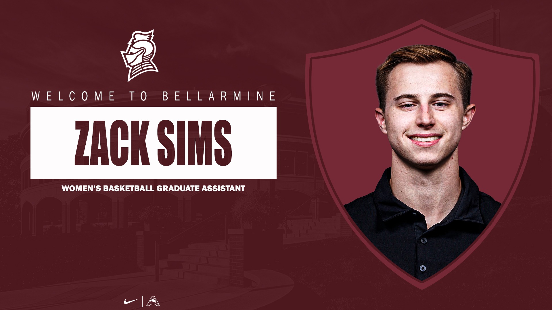 Zack Sims is the new Bellarmine women's basketball graduate assistant.