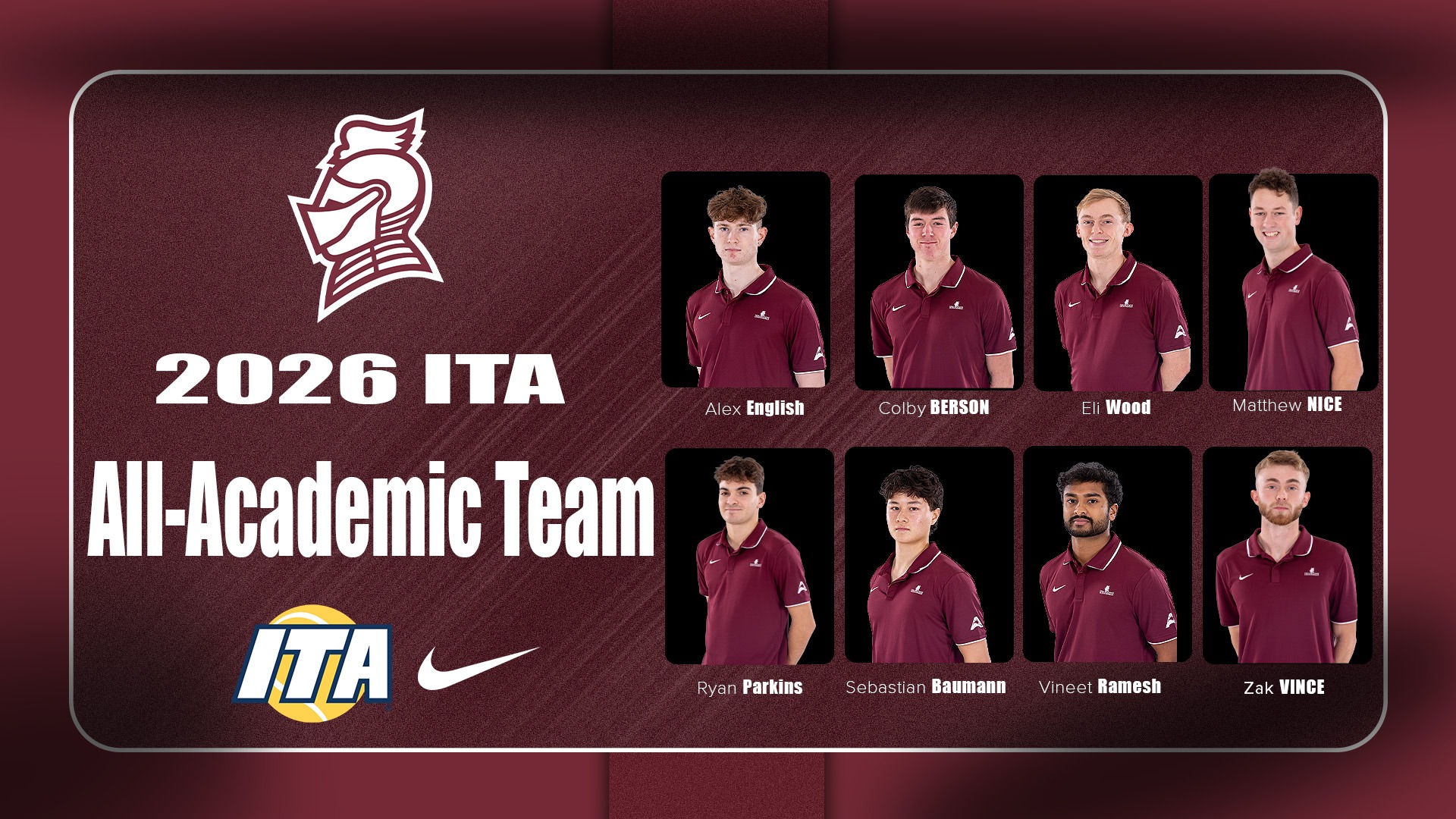 Mens Tennis '26 ITA Academic Team