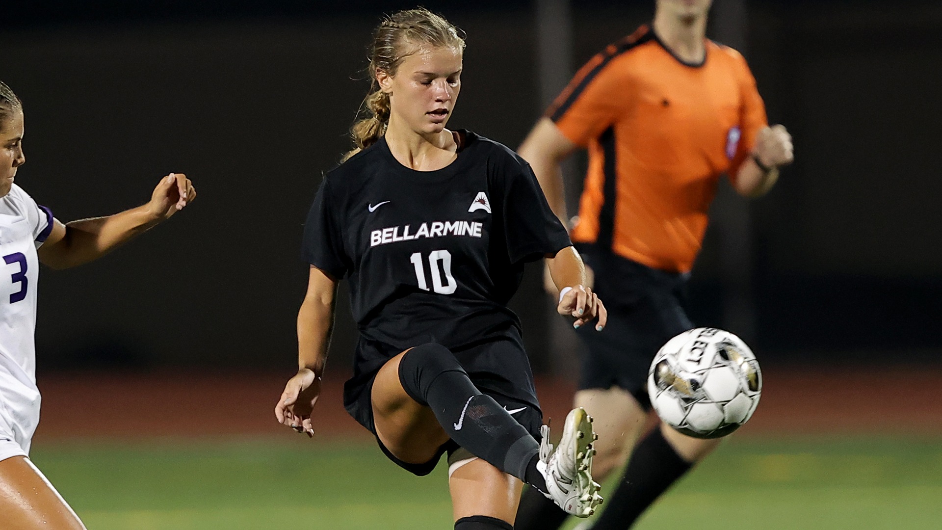 Nora Dimmitt kicks the ball in a game last season.