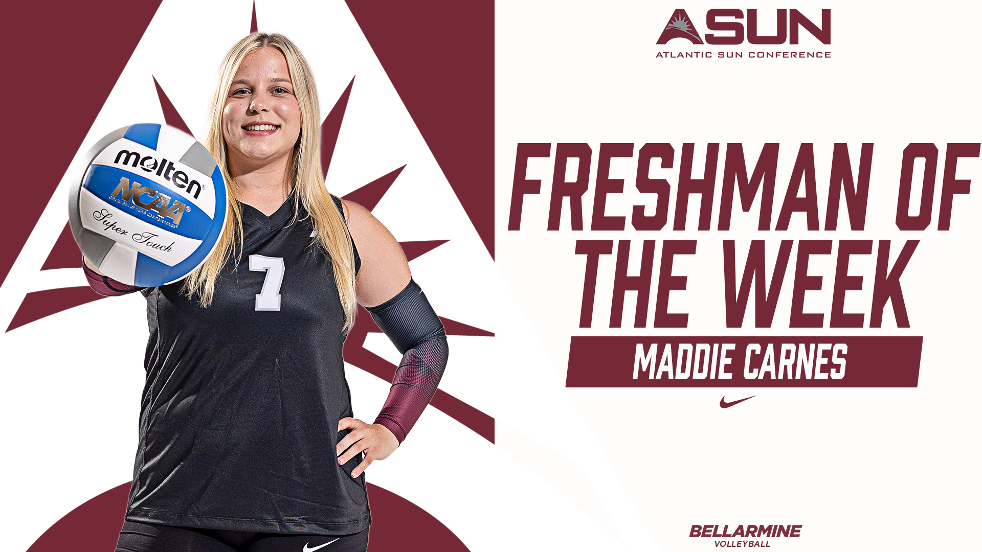 Maddie Carnes named ASUN Freshman of the Week 