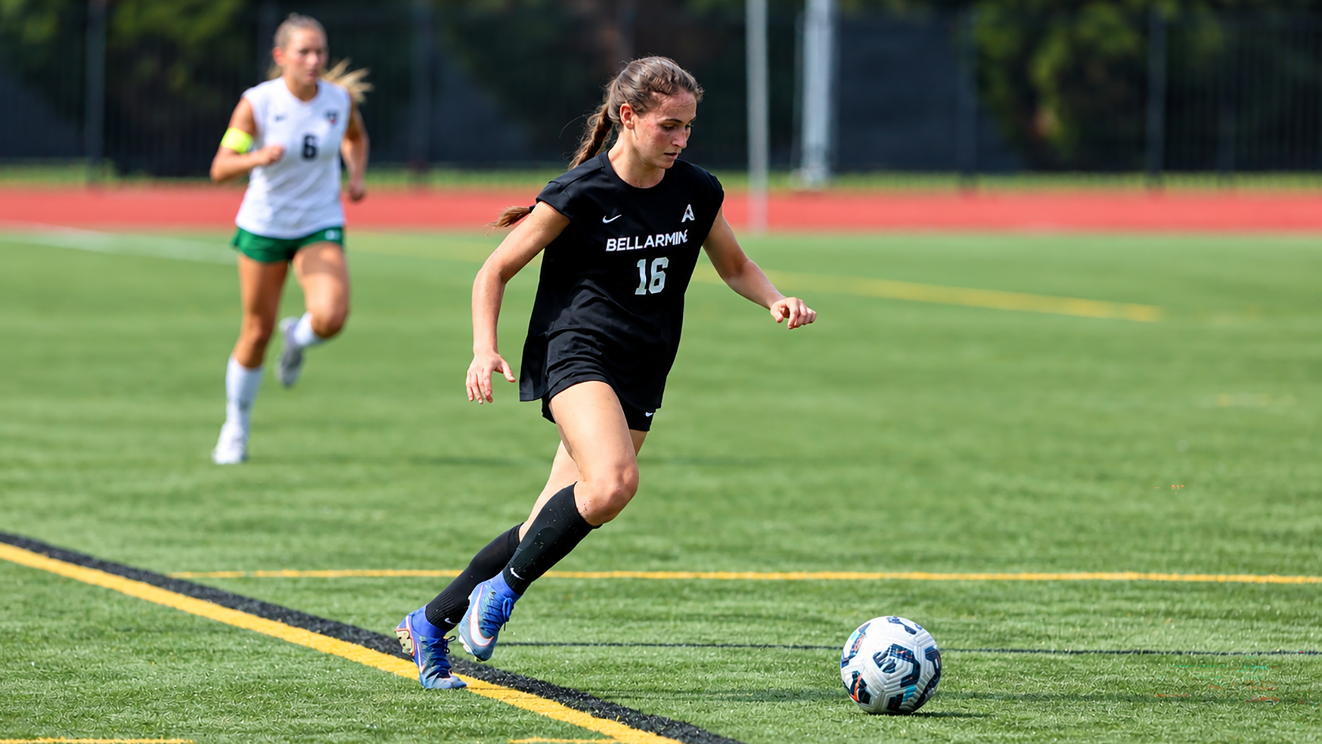 Sydney Elbert attacks in a game this season.