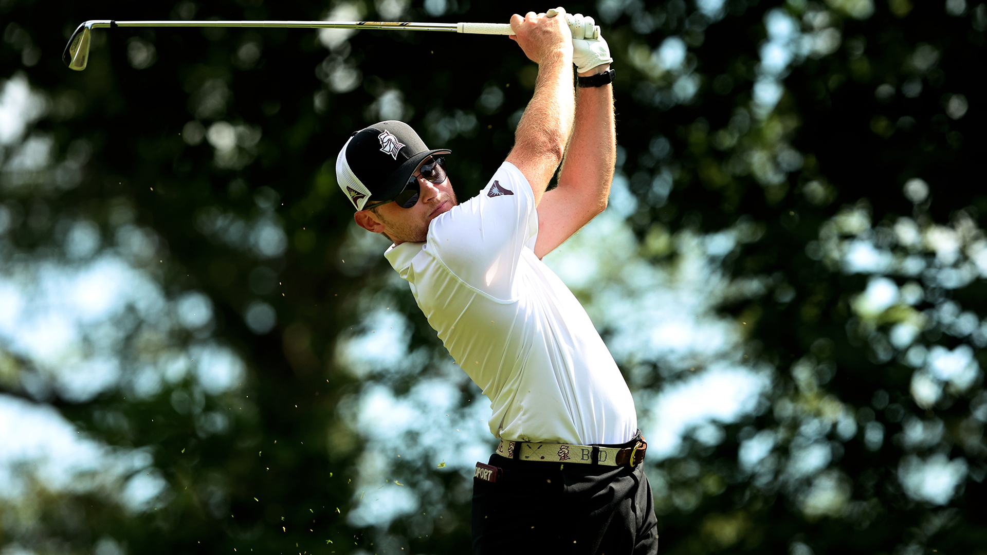 Ben Davenport holds his follow through