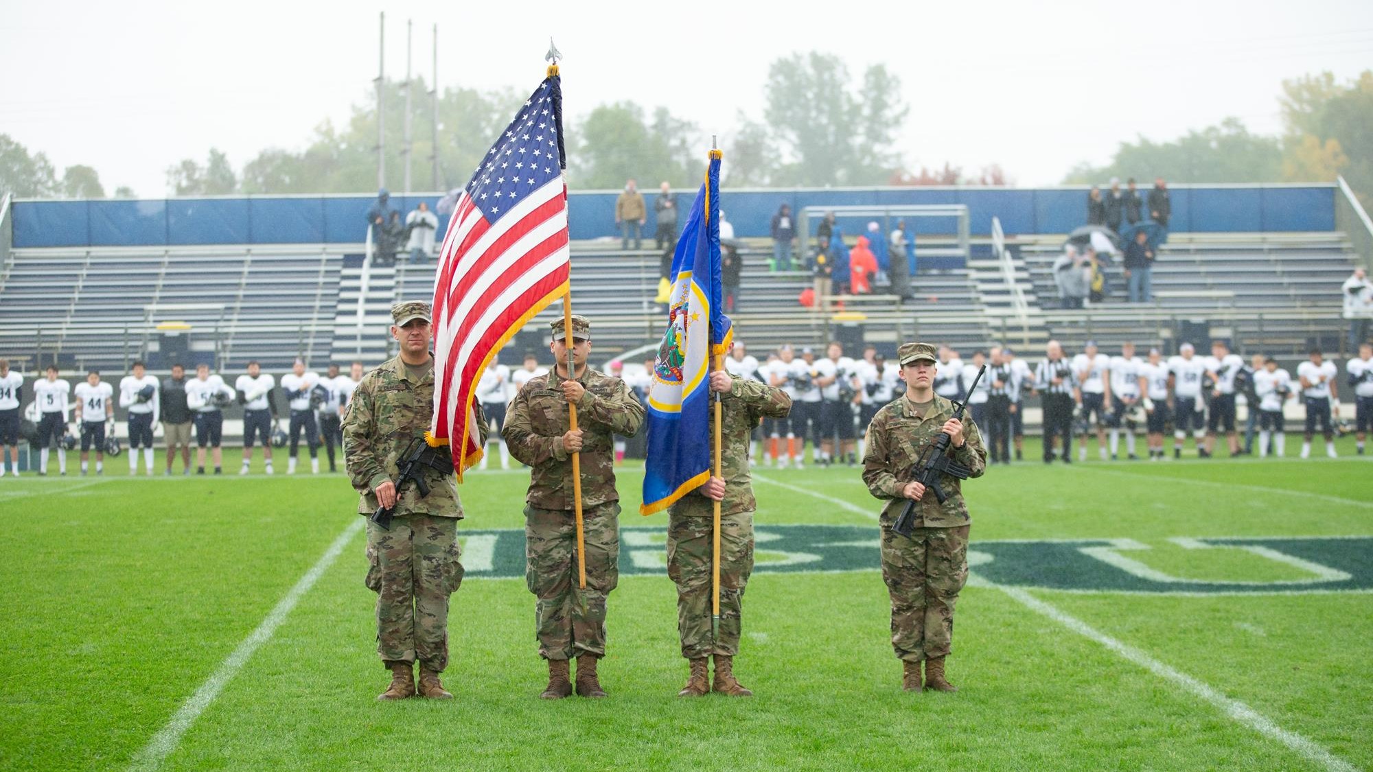 Color guard at the football game