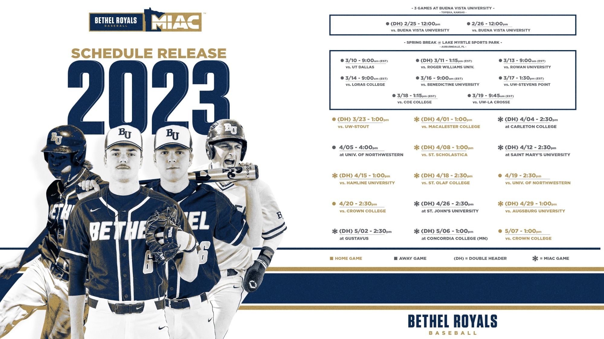2023 Bethel Royals baseball schedule
