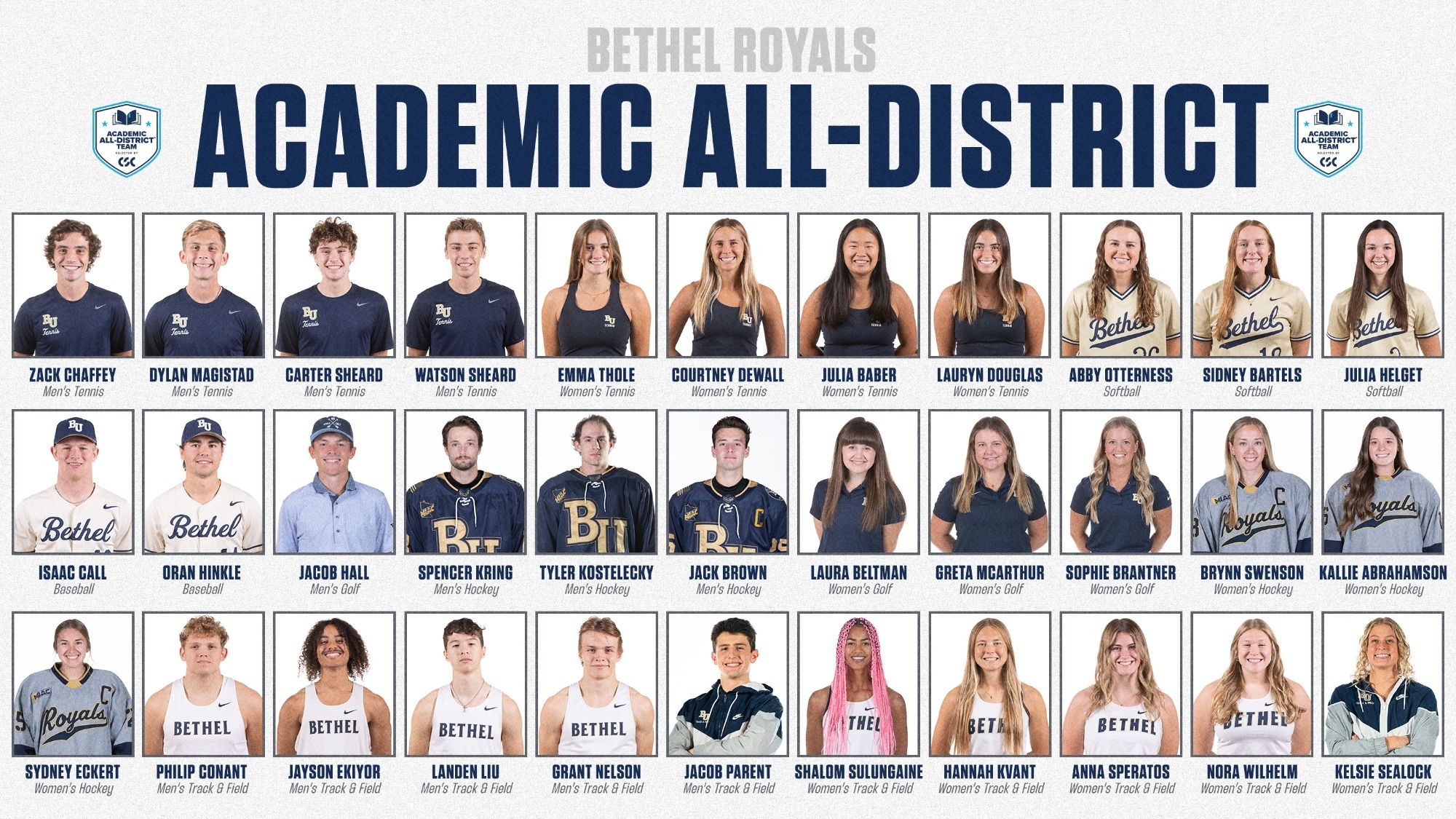 2024-25 Spring CSC Academic All-District