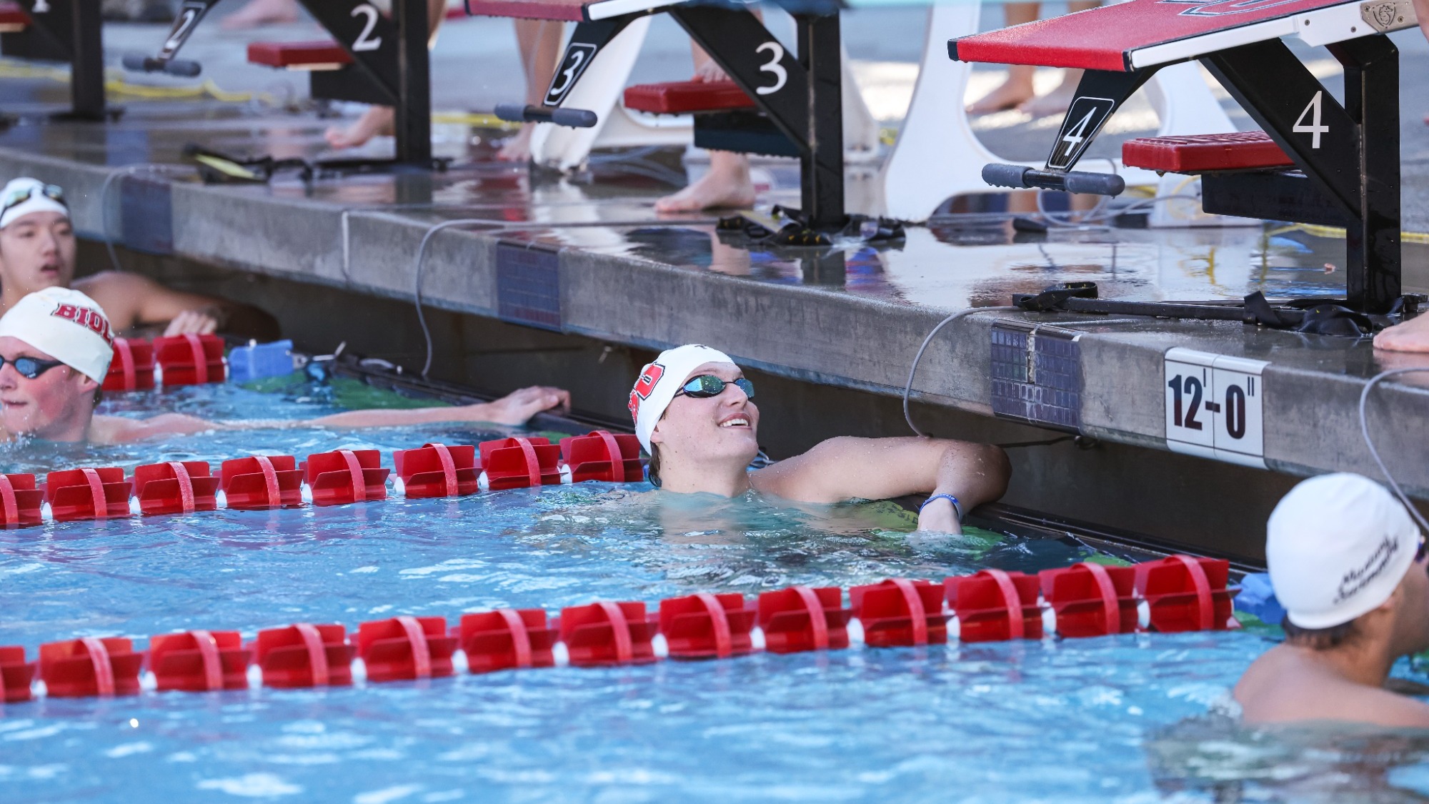 Nathan Griffin in the pool