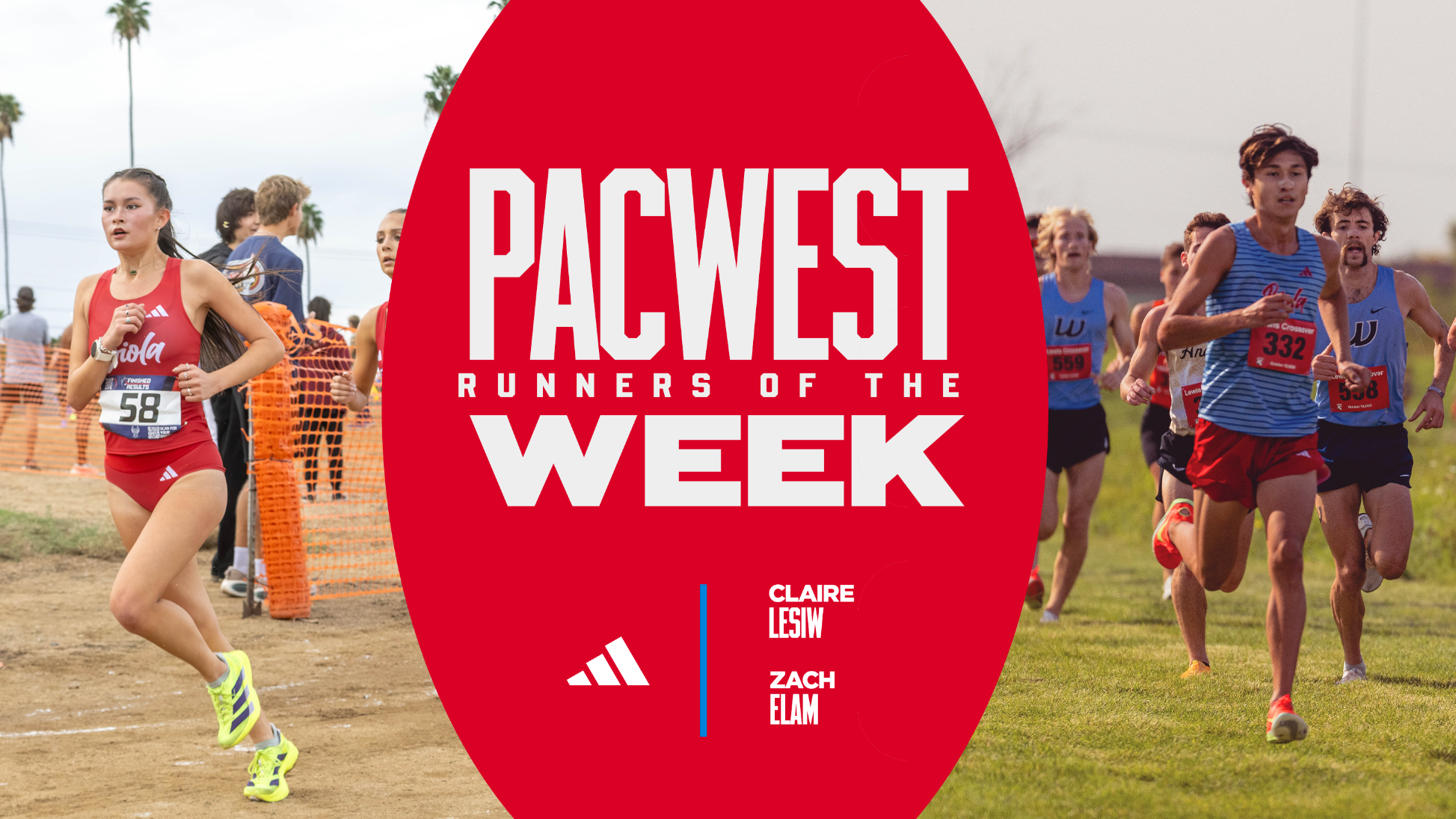 Claire Lesiw and Zach Elam runners of the week