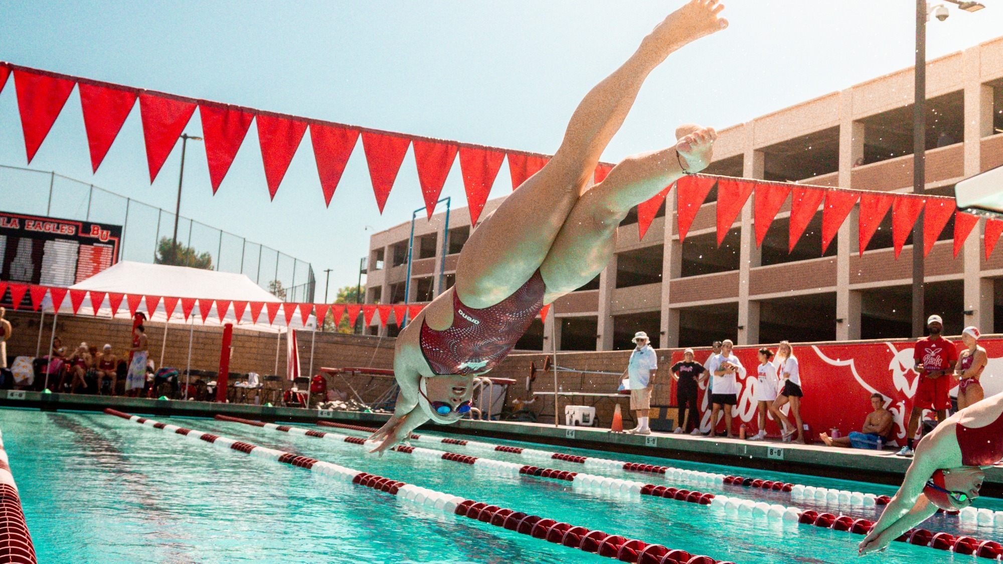 Diving off the blocks