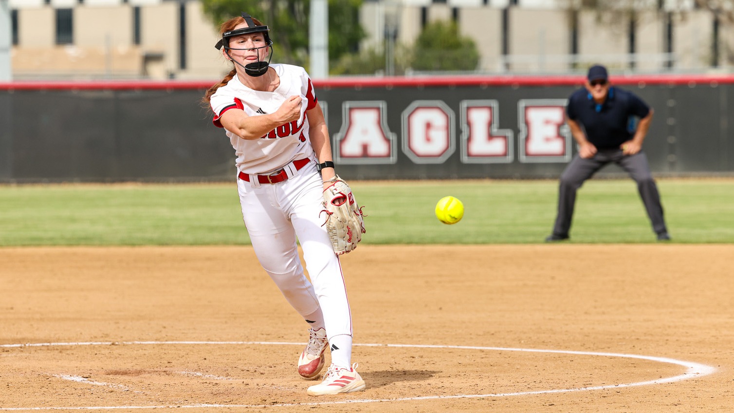 Kayla Bousquette fires a pitch