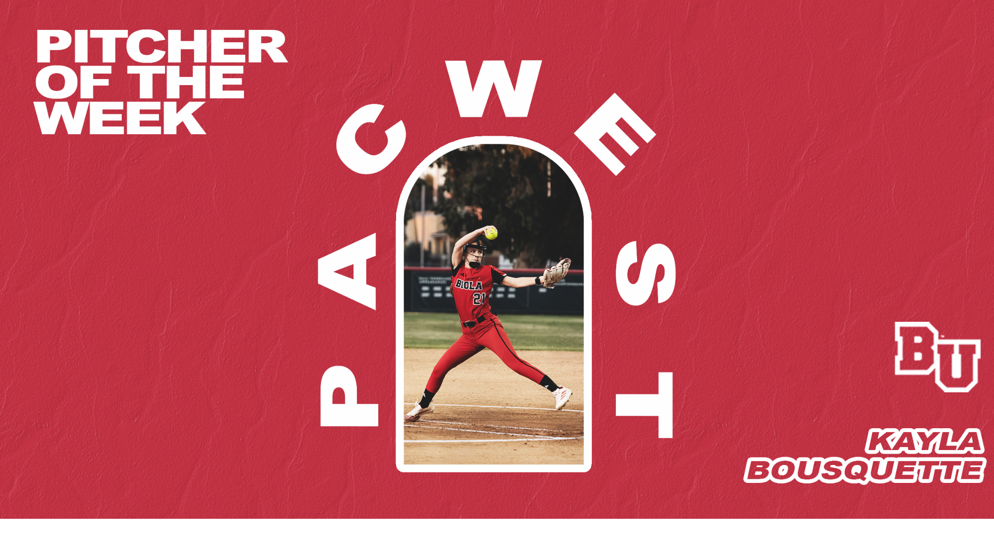 kayla pitcher of the week