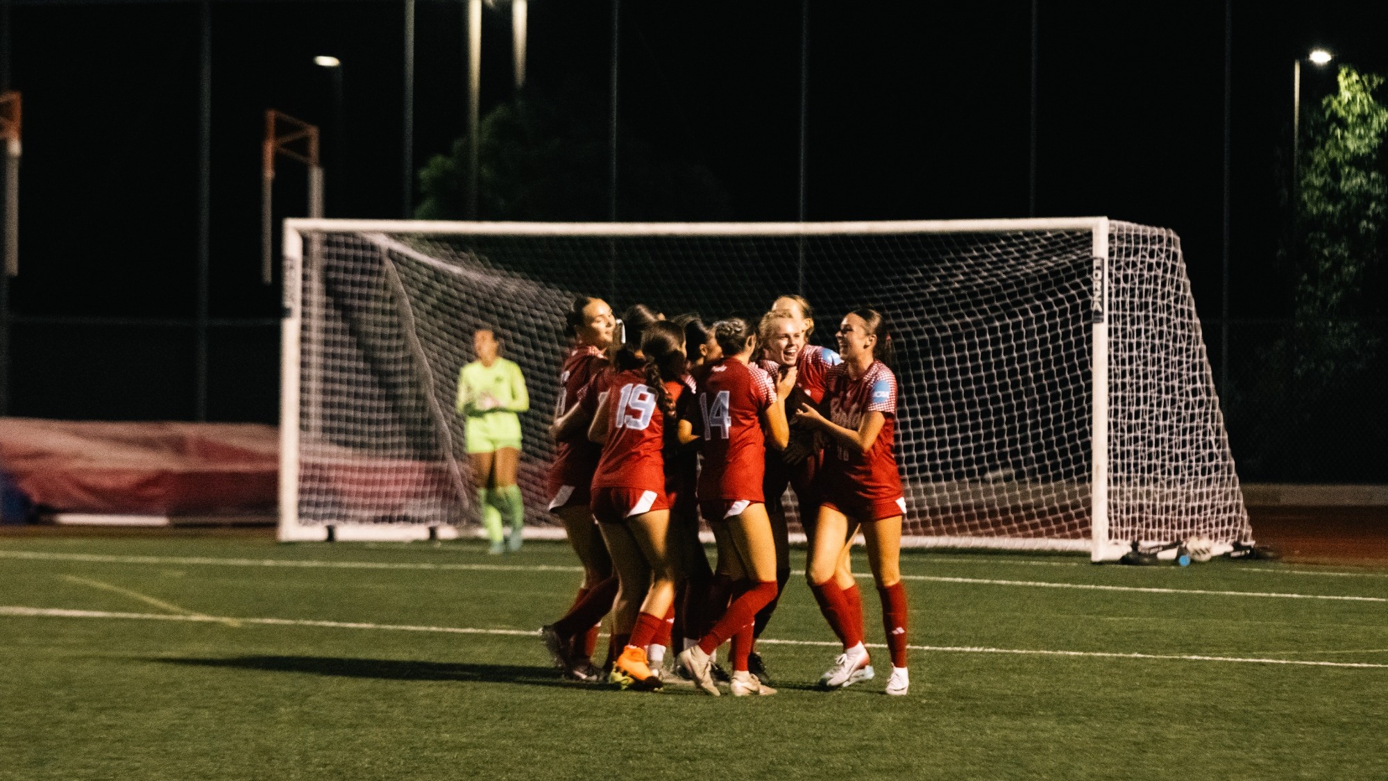 Team celebrating goal