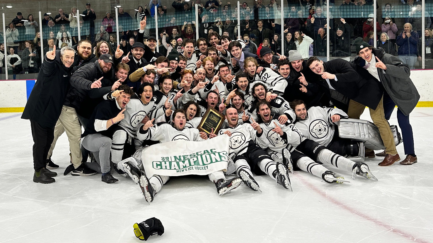 Men's Ice Hockey Wins NESCAC Championship in Overtime and Earns NCAA