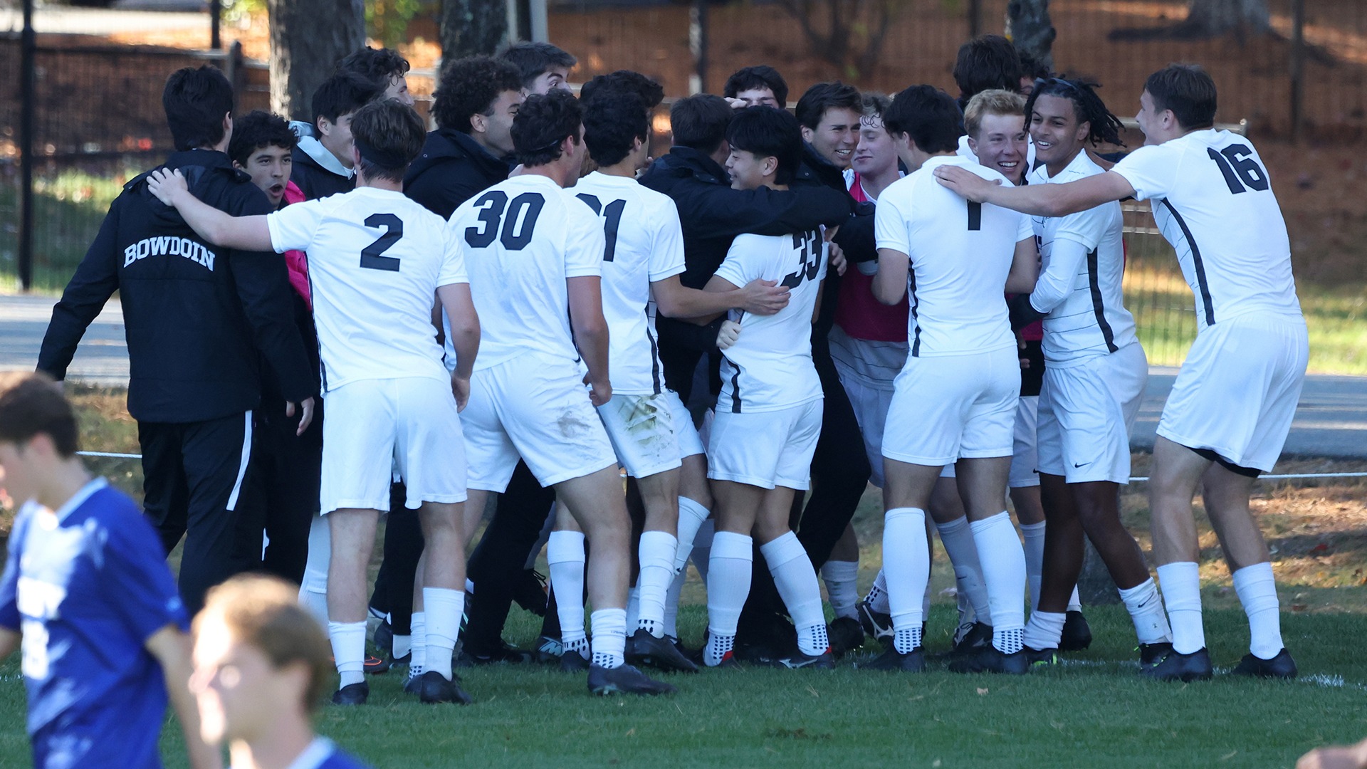 Men's Soccer celebration